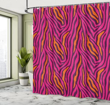 Abakuhaus Duschvorhang Moderner Digitaldruck mit 12 Haken auf Stoff Wasser Resistent Breite 175 cm, Höhe 180 cm, Safari Zebra-Muster-Streifen-Design