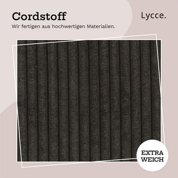 Lycce Bankauflage Bankauflage Klemmkissen 1 Leiste, Cordstoff extra Polsterung, (1 St), für Banktiefe ab 35 cm, verrutscht nicht, versch. Farben