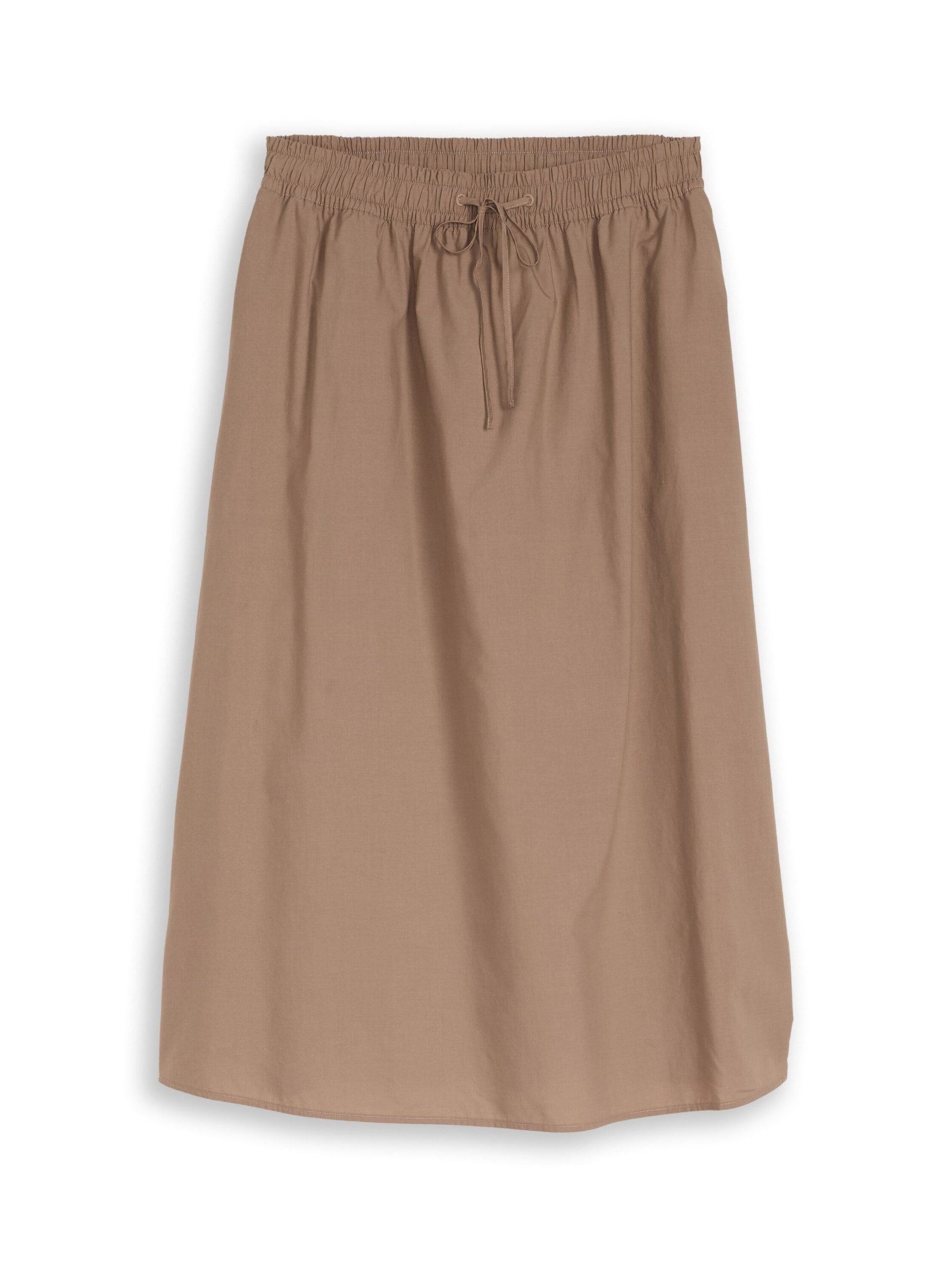 TOM TAILOR A-Linien-Rock skirt fluent, taupe grey