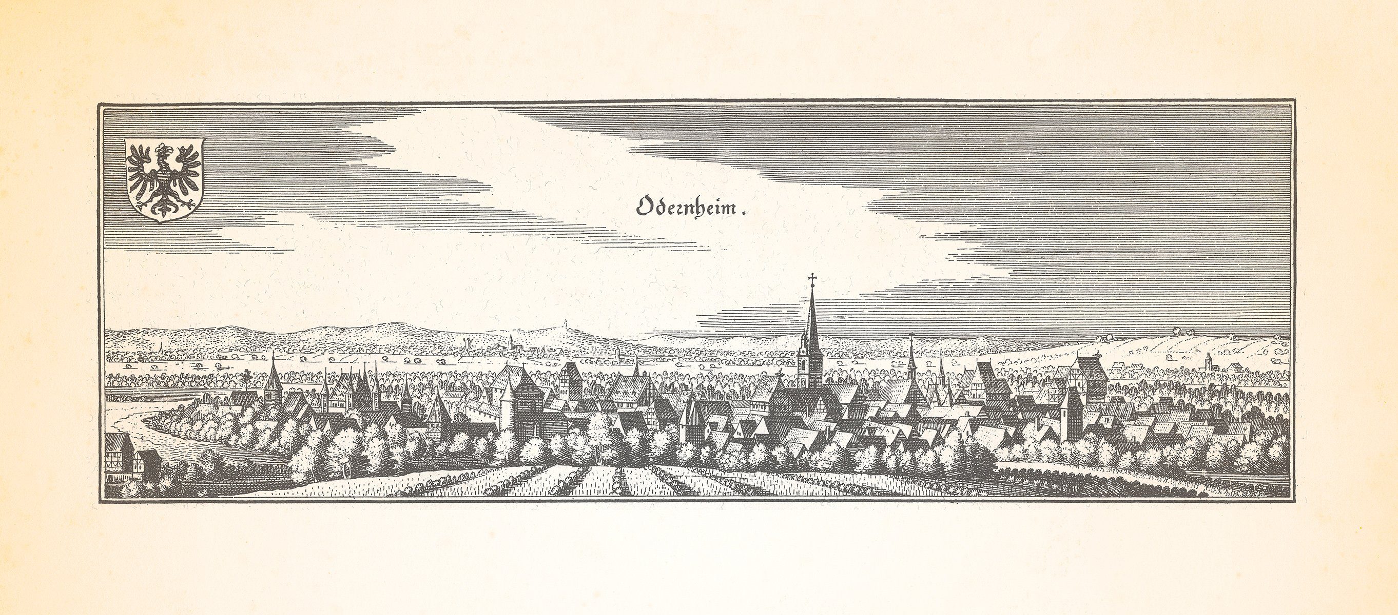 Kunstdruck Odernheim Gauodernheim Rheinhessen Stadtschreiberhaus Simultankirche M
