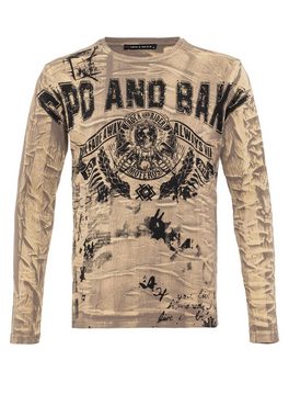 Cipo & Baxx Langarmshirt im angesagten Vintage-Look