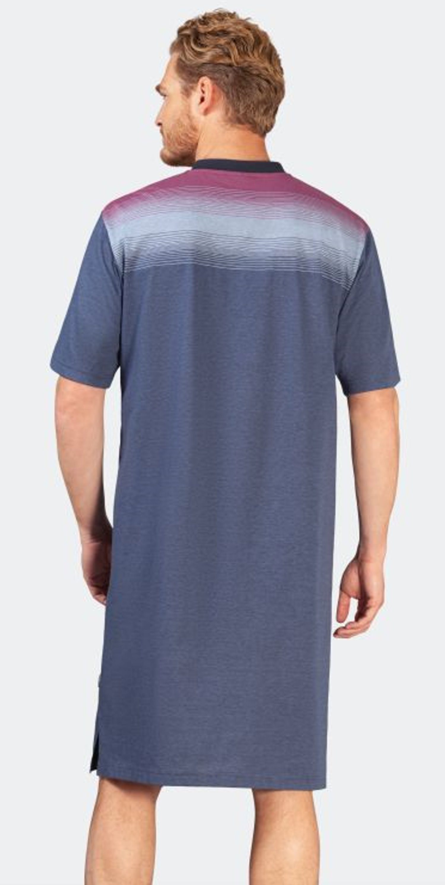 Schlafshirt V Nachthemd (1-tlg) Hajo Komfort Klima Herren Ausschnitt mit