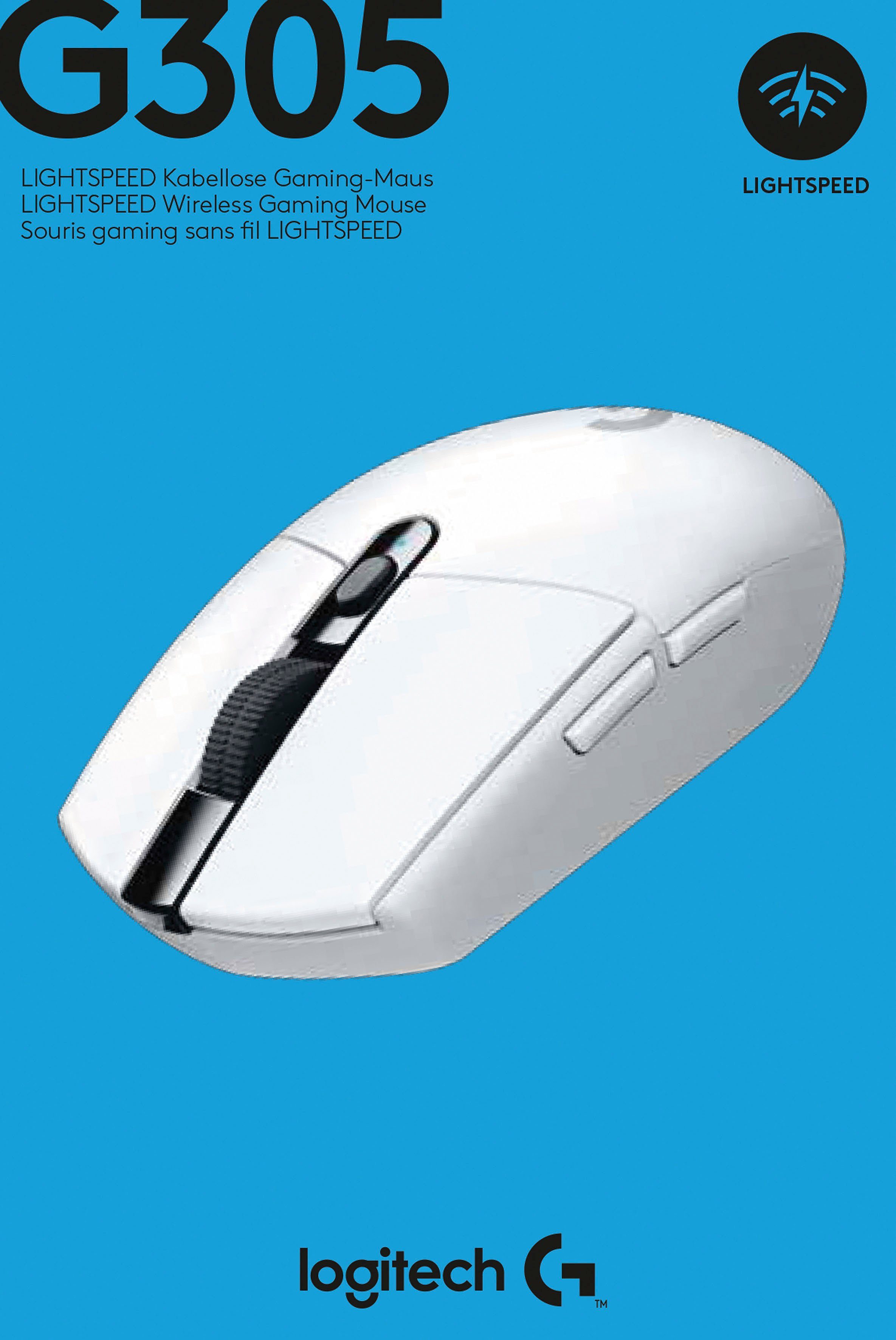 Logitech G G305 Gaming-Maus (RF Wireless) weiß
