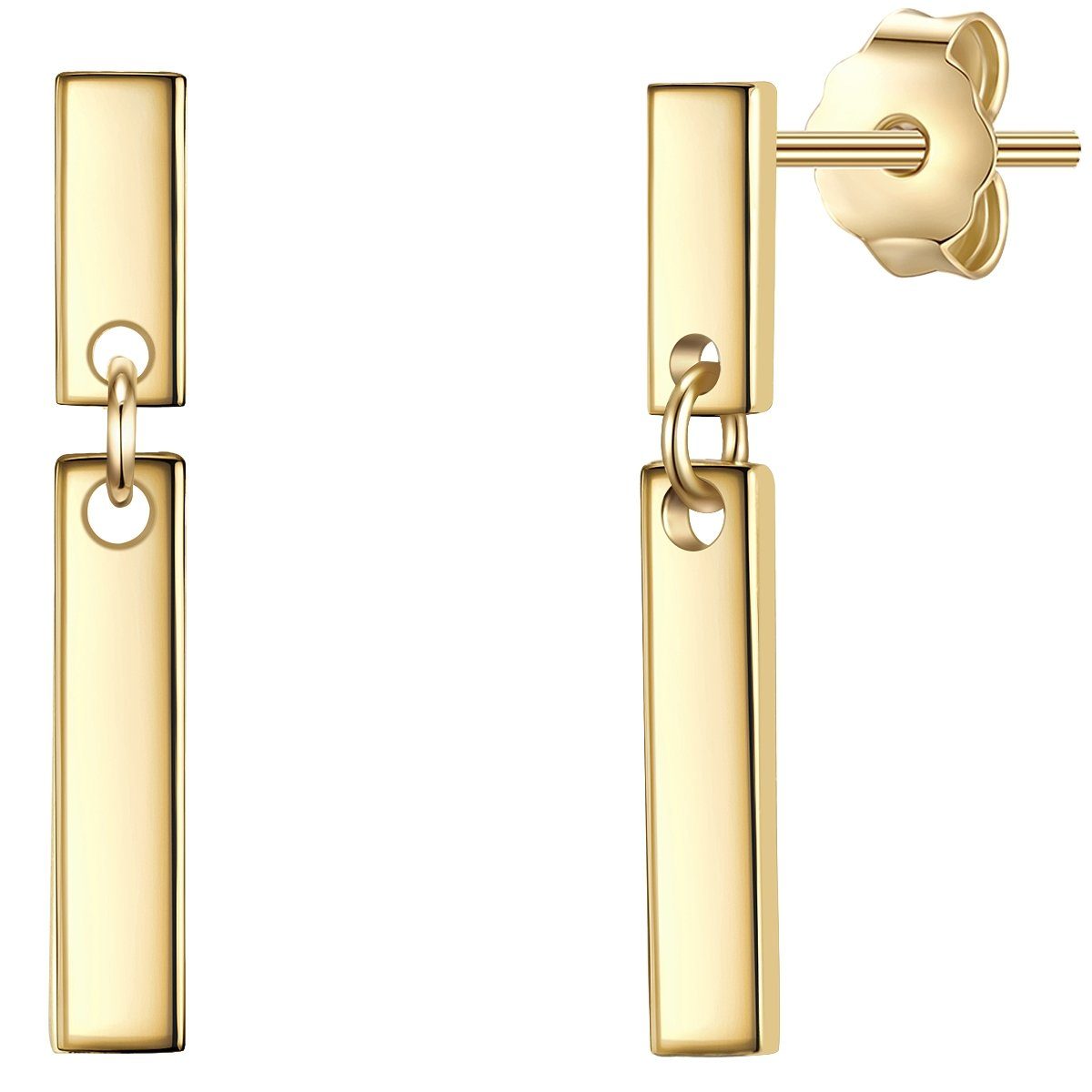 Sterling silber Paar Ohrhänger München gelbgold, aus Glanzstücke