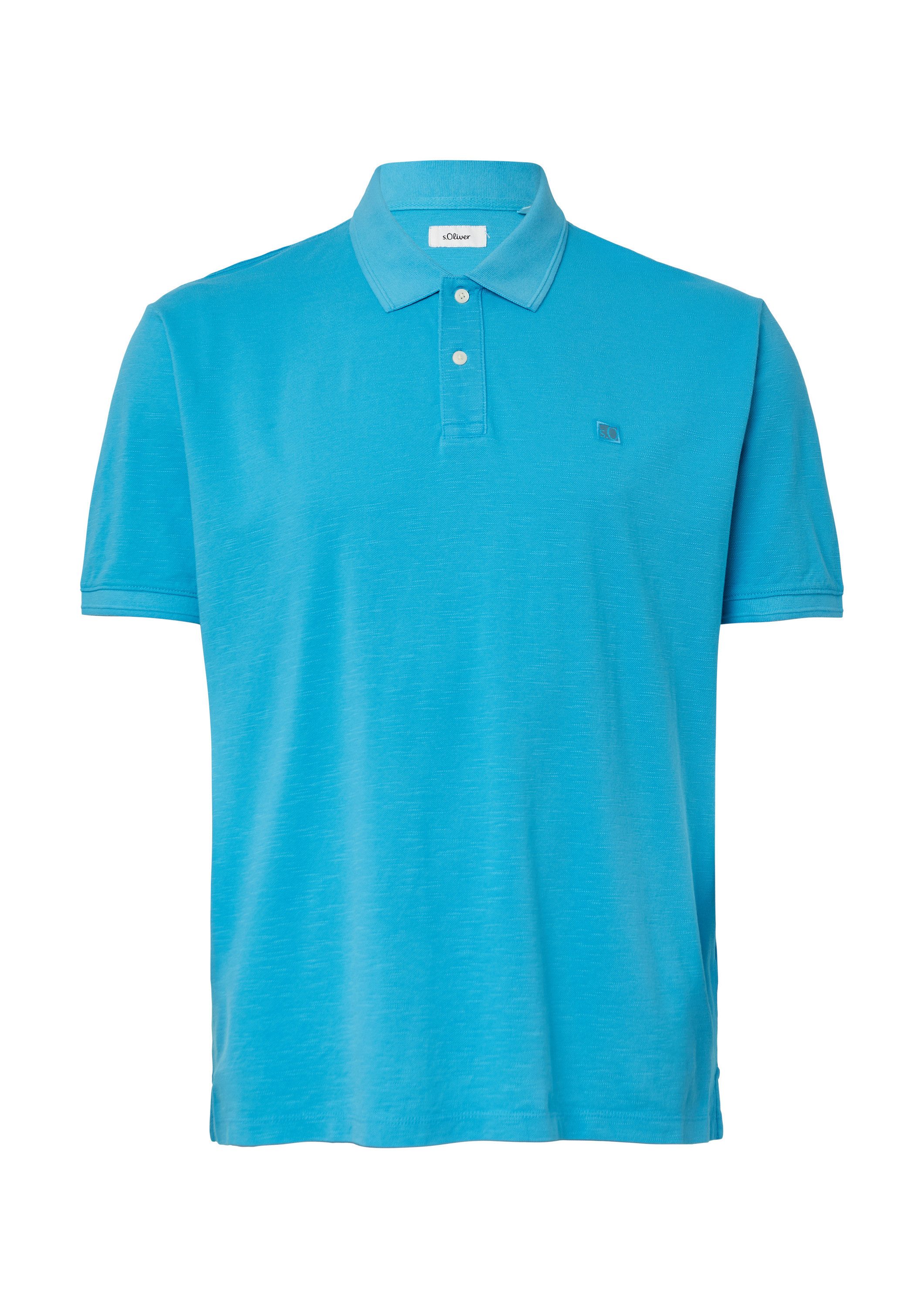 s.Oliver Kurzarmshirt Polo-Shirt Poloshirt mit kleinem Labelpatch günstig online kaufen