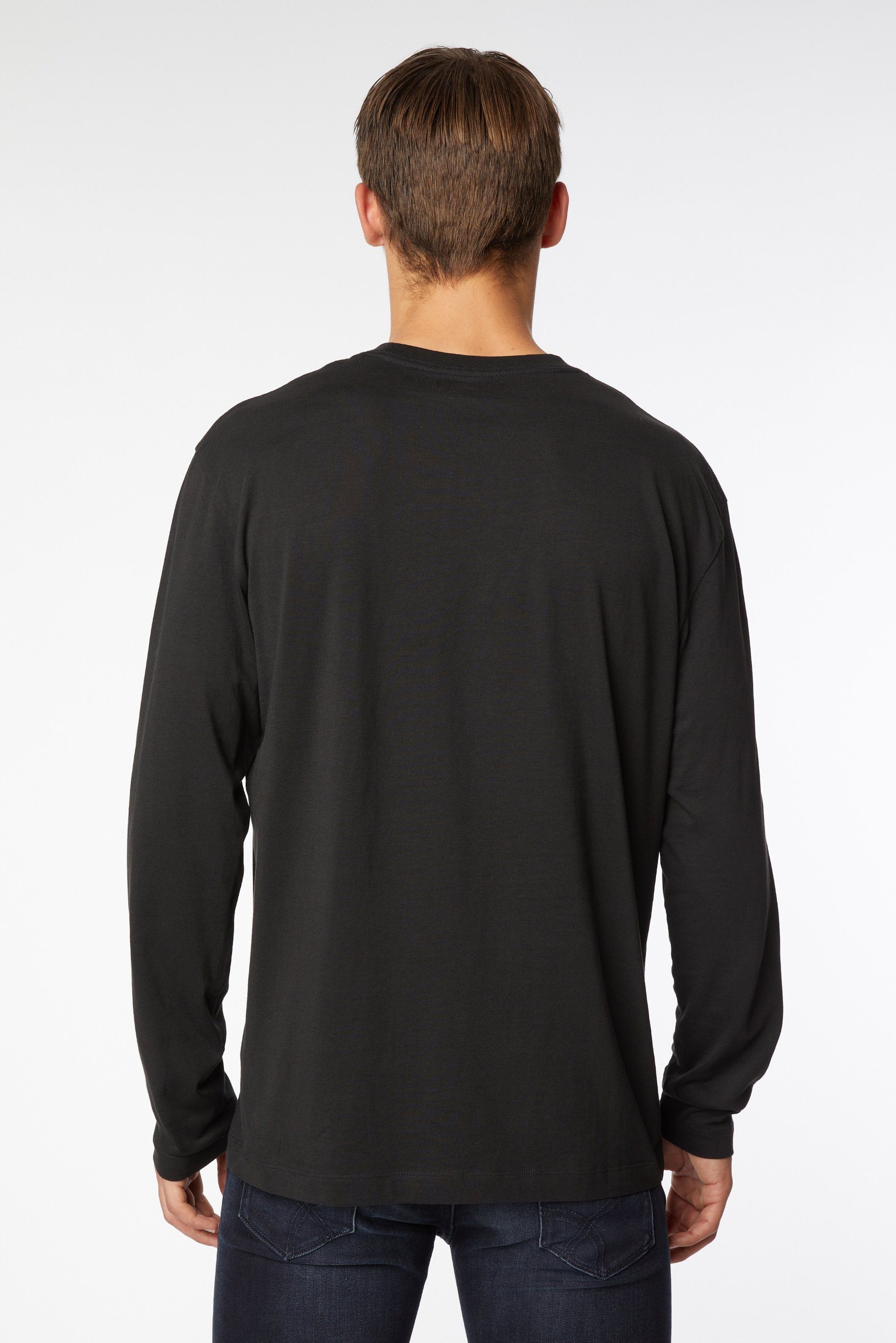 Langarmshirt Front-Print mit GAS black DHARIS