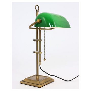 click-licht Tischleuchte Tischleuchte Ancilla in Bronze und Grün E27, keine Angabe, Leuchtmittel enthalten: Nein, warmweiss, Tischleuchte, Nachttischlampe, Tischlampe