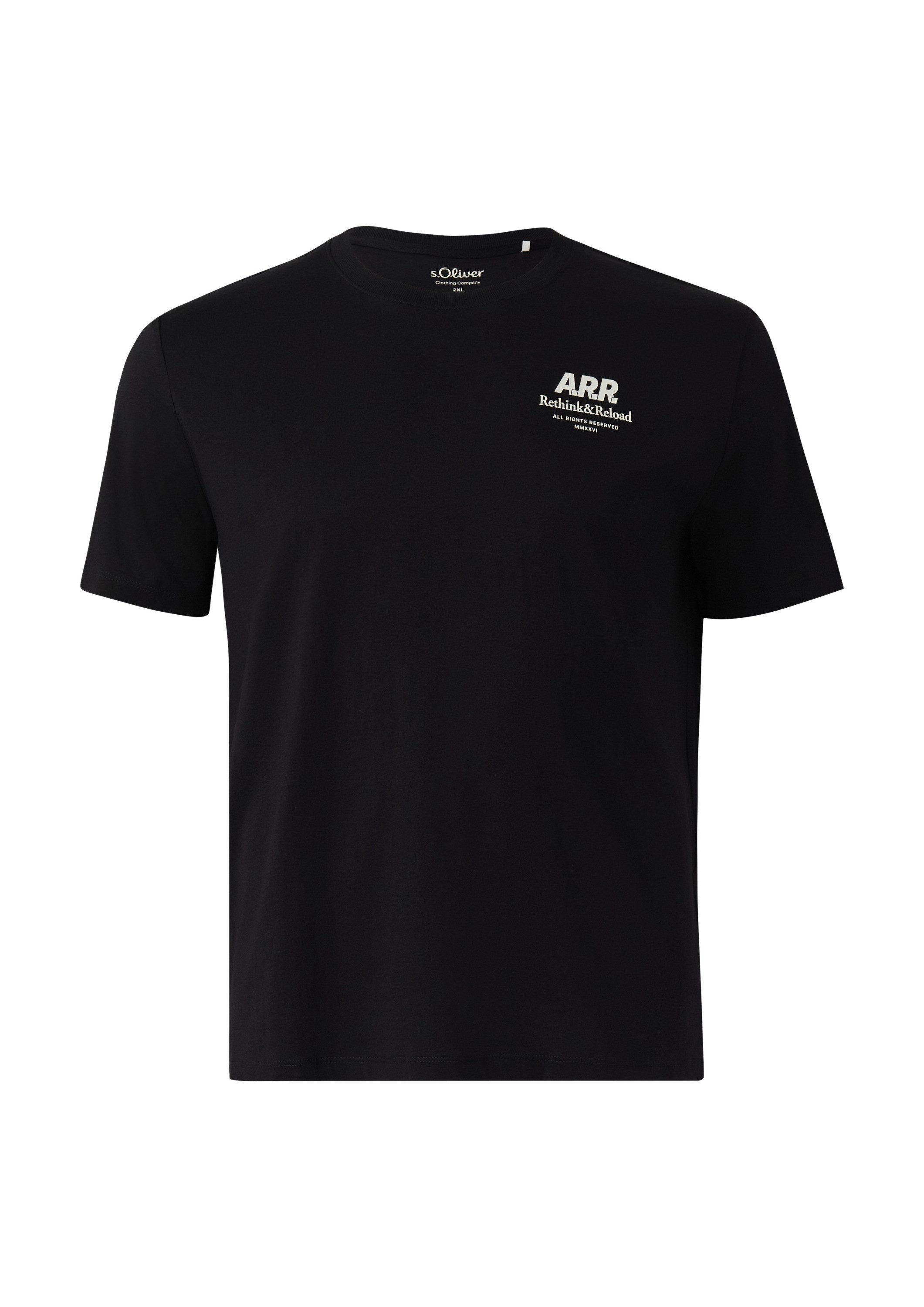s.Oliver Kurzarmshirt T-Shirt T-Shirt mit Frontprint günstig online kaufen