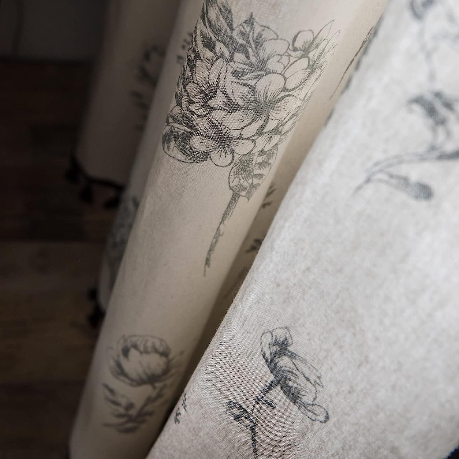 Boho Blumenmuster halbverdunkelnd Vorhänge Paneele, 150*200cm2 Gardine Vintage FELIXLEO