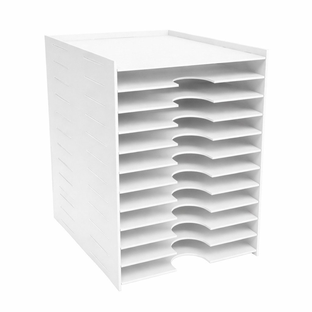 HR Direktverkauf GmbH Briefablage Organizer für Papier und Dokumente - nachhaltige Ablage mit 12 Fächern (15-St)