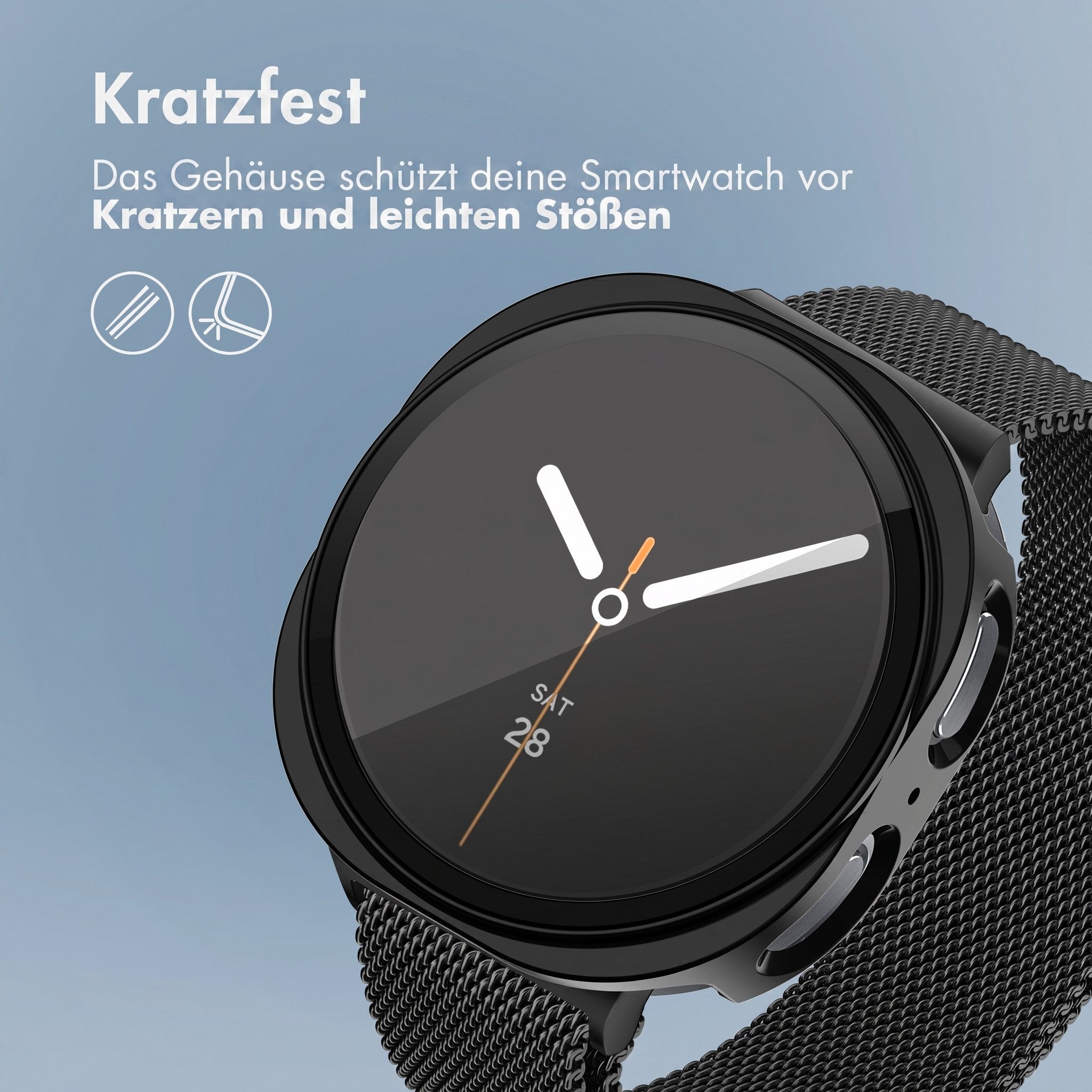imoshion Displayschutzfolie imoshion Full Cover Hard Case Samsung Galaxy Watch 9 / Watch 8 (40 mm), 1 Stück – Bild 4 von 5