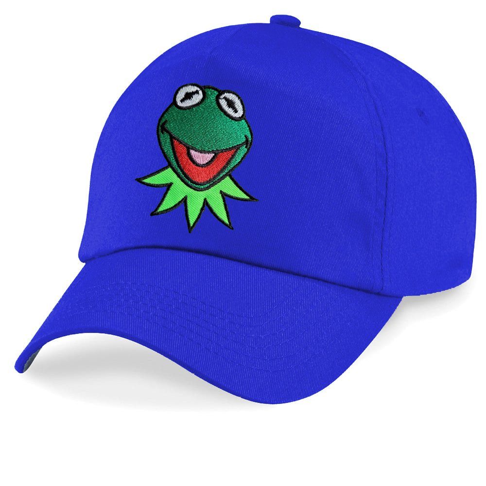 Muppet Cap Frosch Baseball Kermit & Kinder Tv Royalblau Frog Comic Brownie One Size Stick Patch Blondie