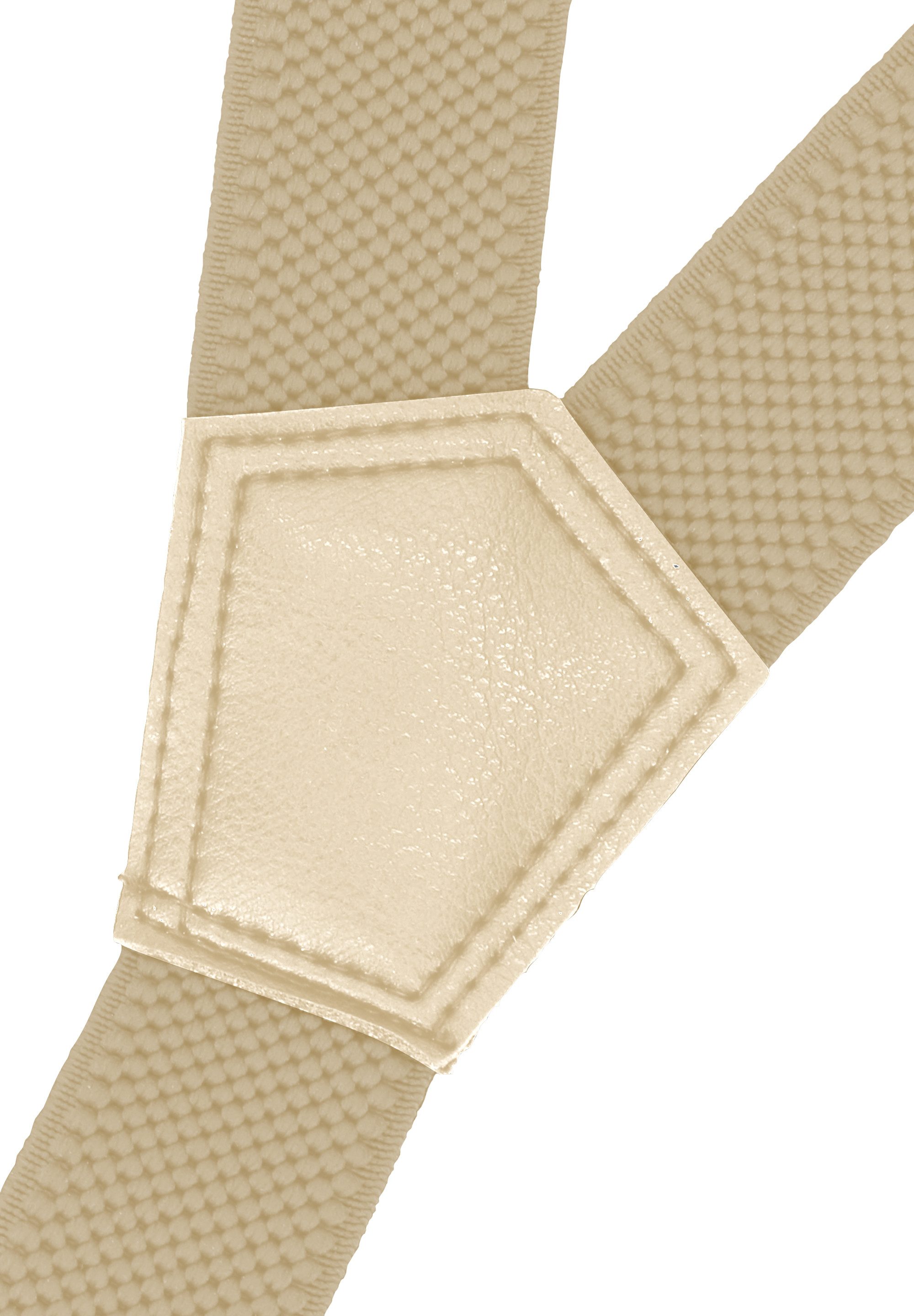 Fabio Farini Hosenträger Schmales Y-Design mit 2,5cm Breite verstellbar mit extra starken Clipverschluss, Sand