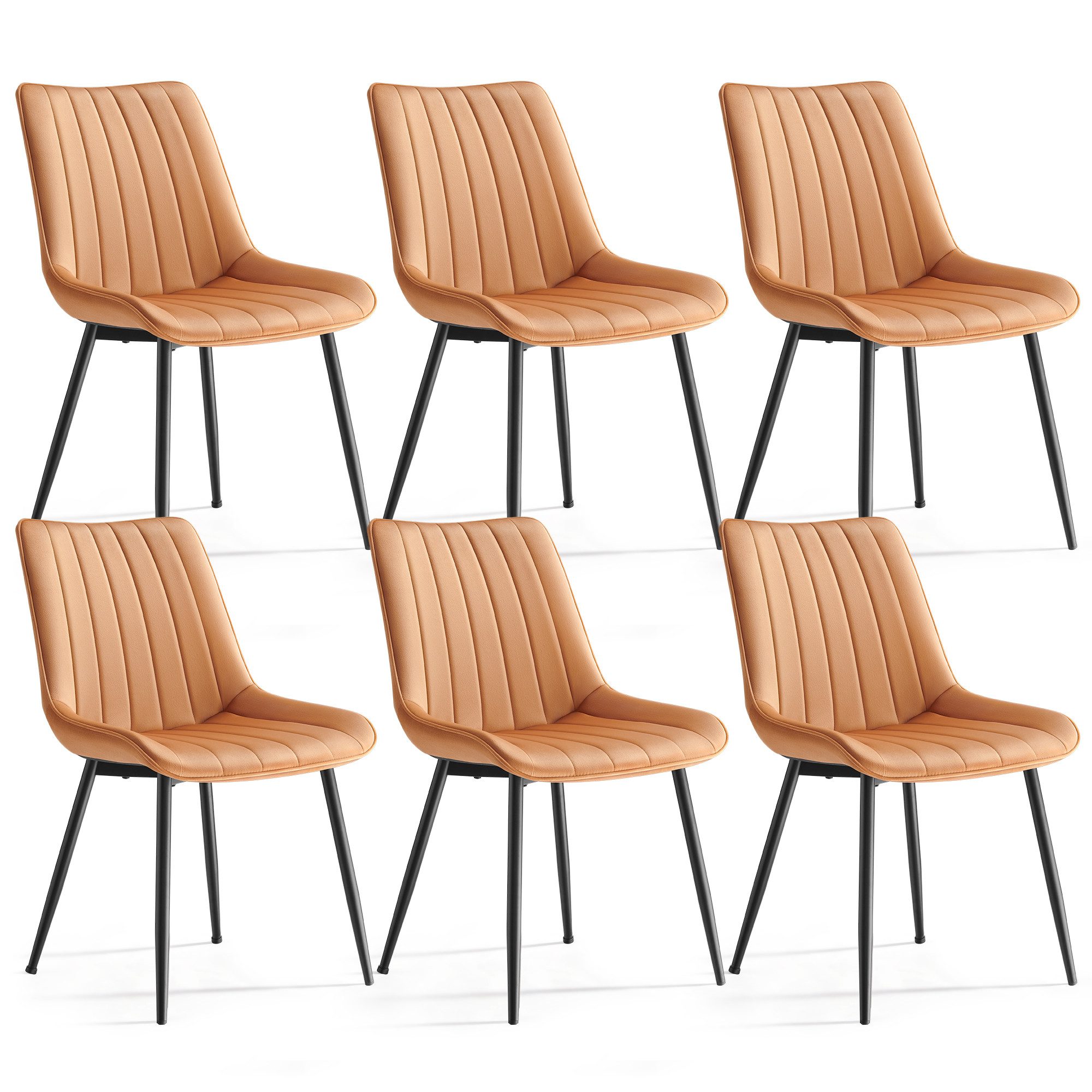 SONGMICS Esszimmerstuhl (6 St), Küchenstuhl, Samt,Polsterstuhl, günstig online kaufen