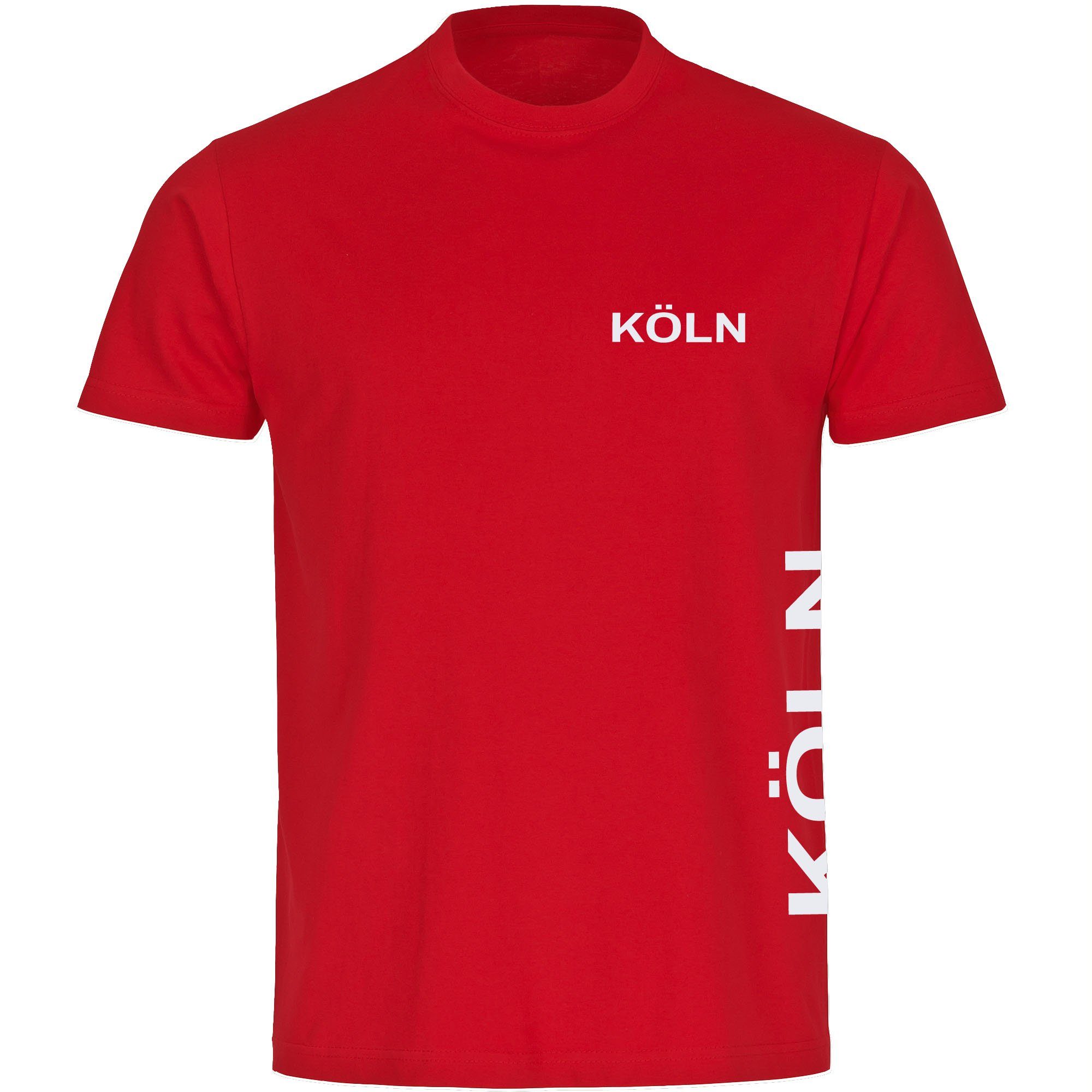 multifanshop T-Shirt Herren Köln - Brust & Seite - Männer