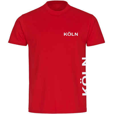 multifanshop T-Shirt Herren Köln - Brust & Seite - Männer