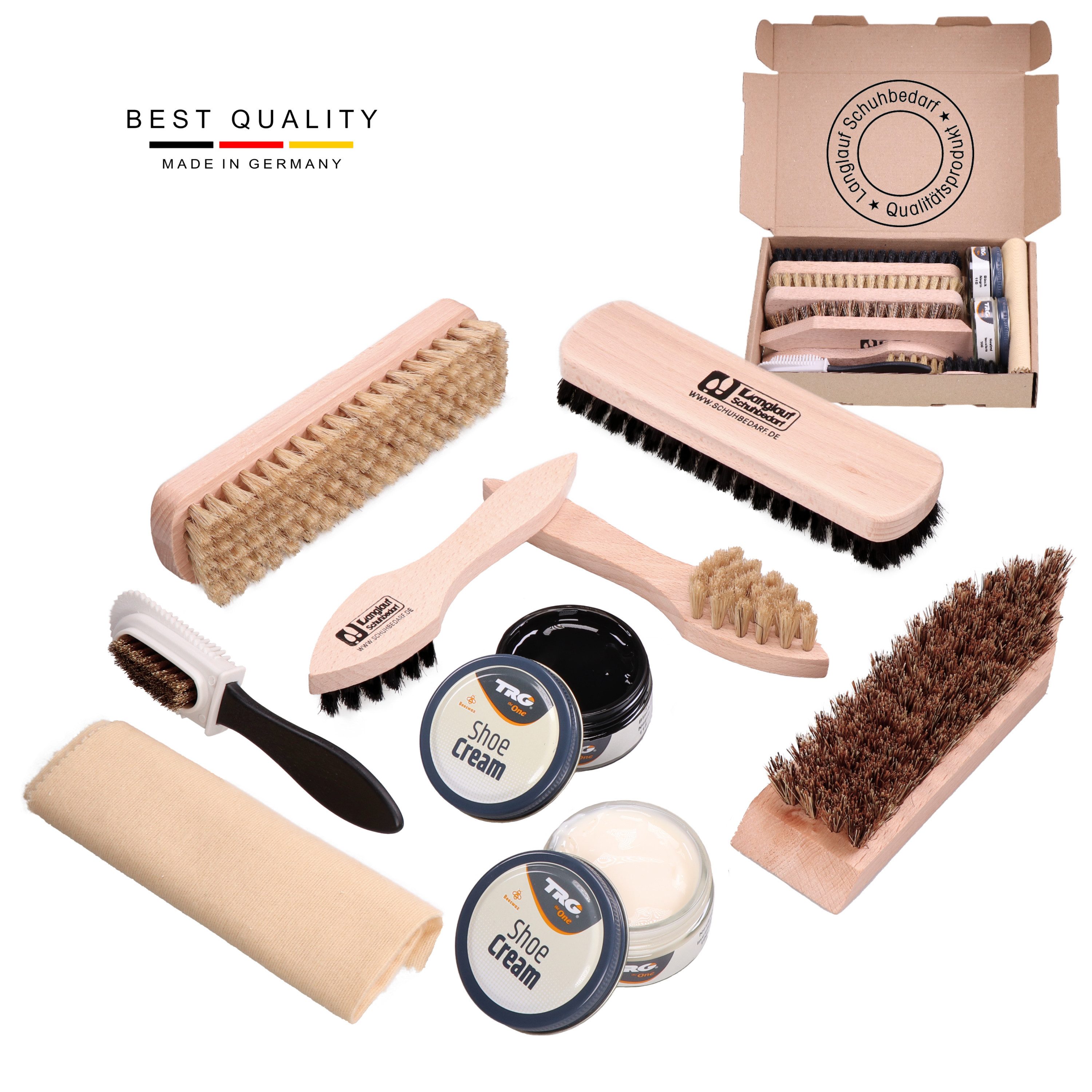 Reinigungsbürsten-Set Langlauf Schuhbedarf Schuhputzset II