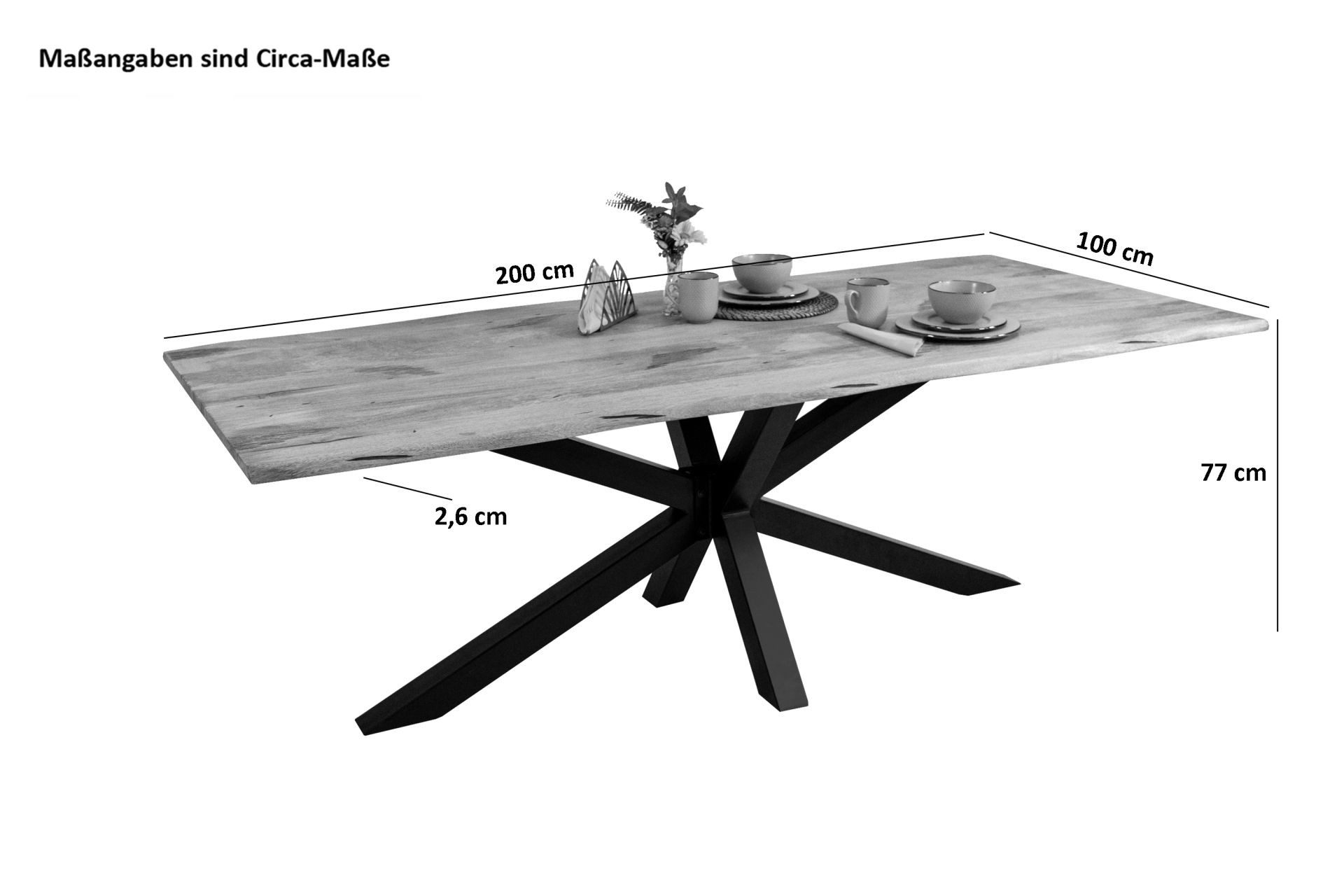 SAM® Baumkantentisch Panther, Mangoholz, Baumkante, verschiedene günstig online kaufen
