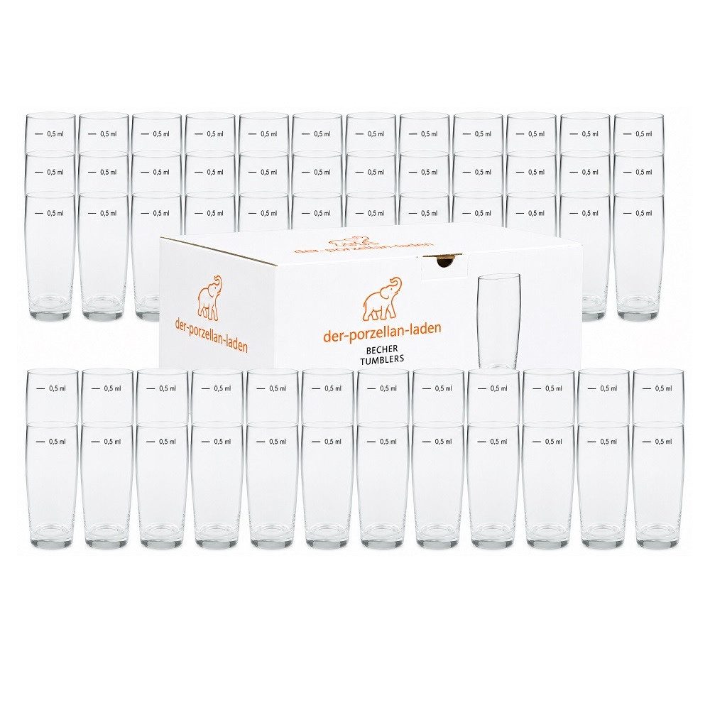 Arcoroc Bierglas Der-Porzellan-Laden Willi Becher 630 ml geeicht auf 500 m 120er Set, Glas