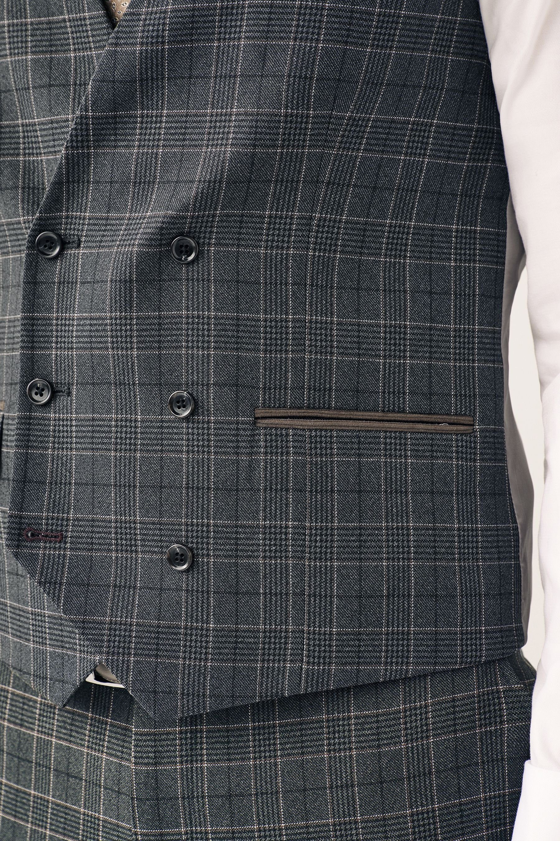 Next Anzugweste Anzug-Weste im Karomuster (1-tlg)