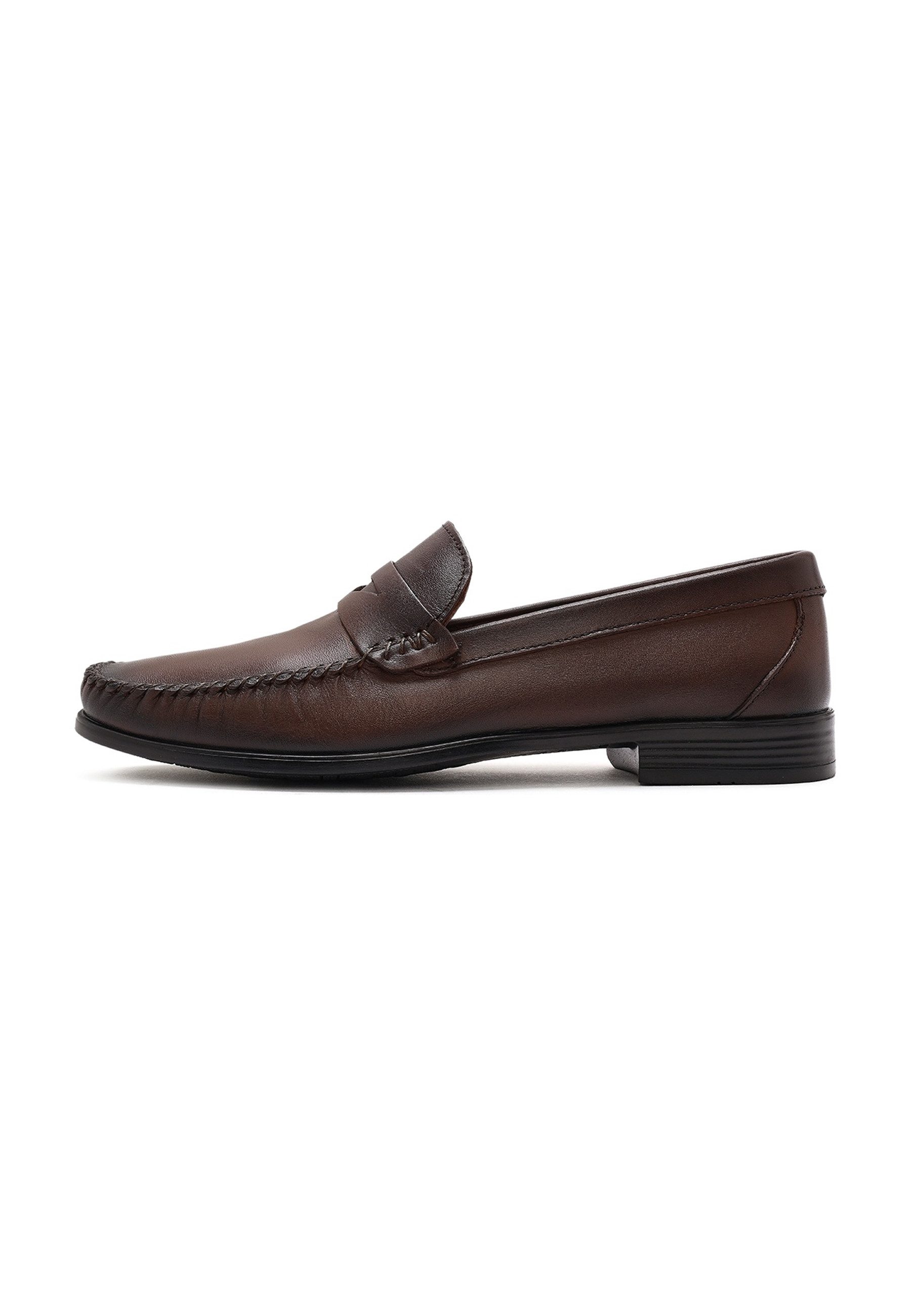 Derimod Lässige Loafer aus Leder Loafer Echtes Leder, Lederfutter, Gummisohle, Slipper-Stil