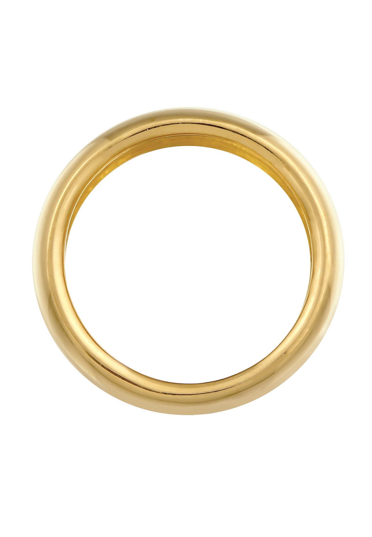 Elli Premium Fingerring Breit Schlicht Bandring Trend 925 Sterling Silber