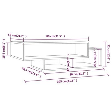 vidaXL Couchtisch Couchtisch Räuchereiche 105x55x32 cm Holzwerkstoff (1-St)