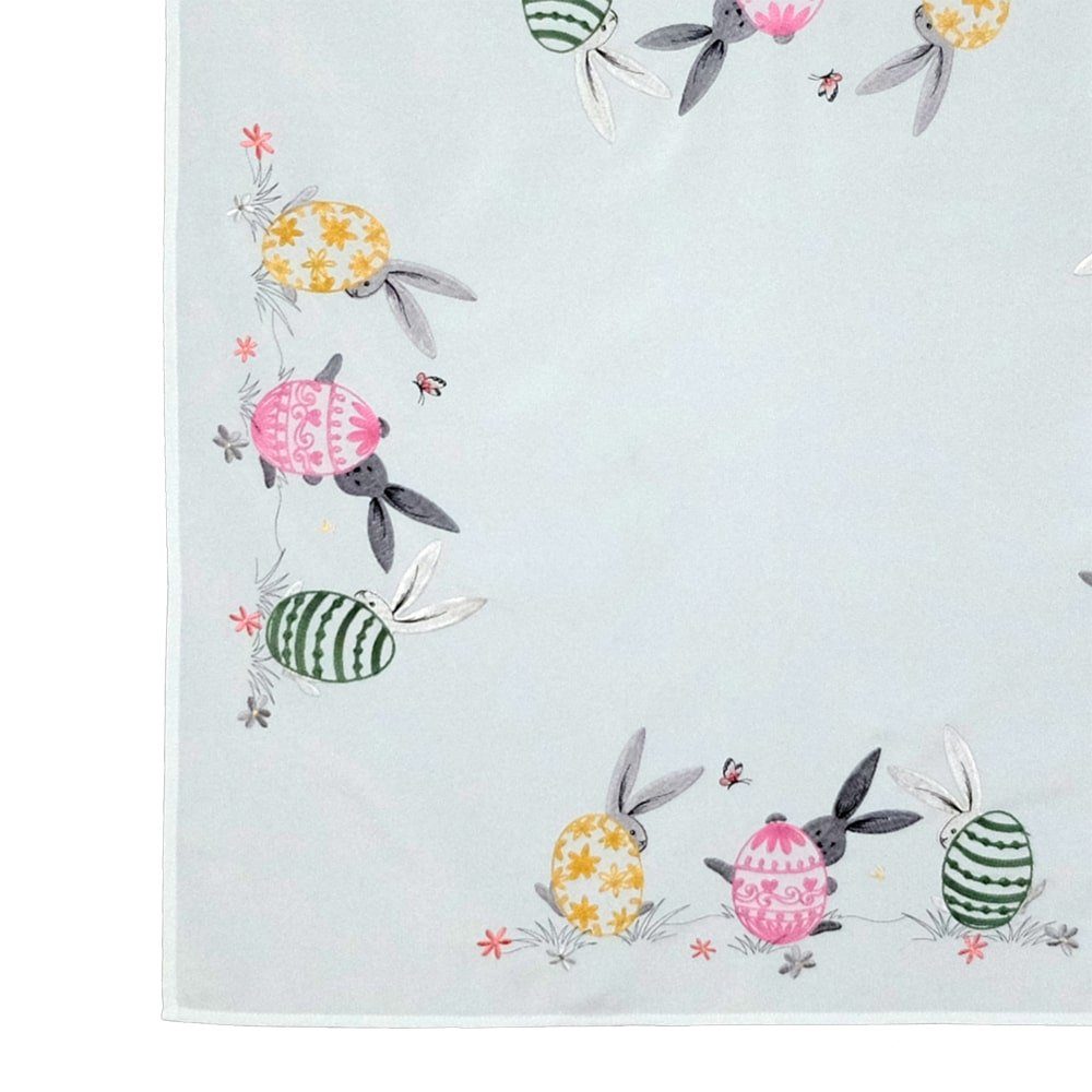 matches21 HOME & HOBBY Tischdecke Tischdecke DENISE Ostern Osterhasen Ostereier Polyester 85 x 85 cm (1-tlg), Pflegeleicht & waschbar bei 30 °C