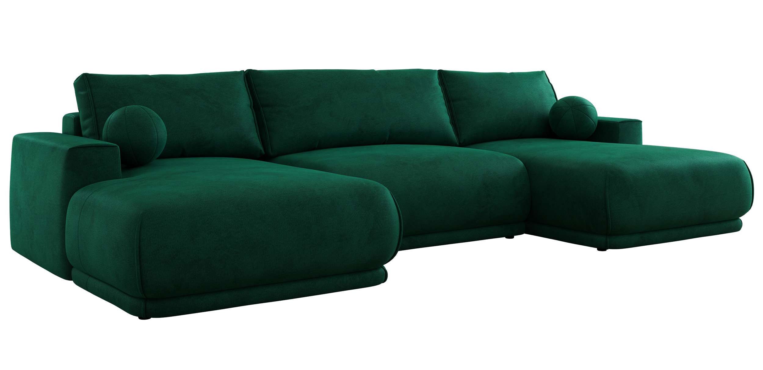 MKS MÖBEL Ecksofa RINA U, Set, Sofa mit Schlaffunktion und Bettkasten, DL-Automat, HR-Schaum, Wellenfederung, Schlaffunktion, Bettkasten