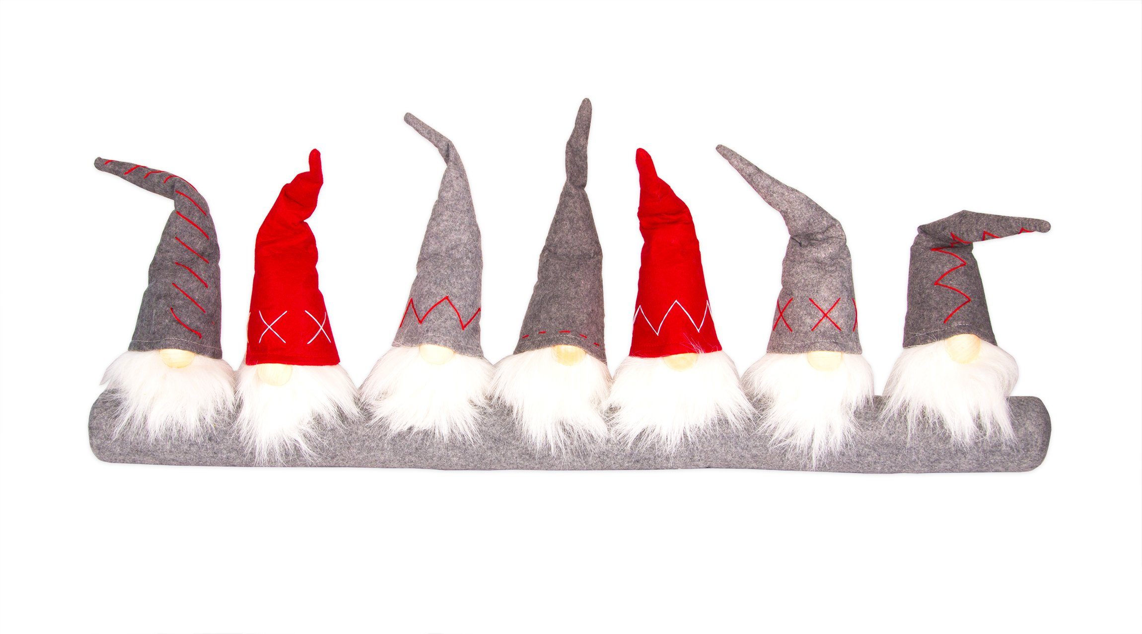 BigDean Zugluftstopper 7 Zwerge 90 cm Türrolle / Türschlange im Weihnachtsdesign