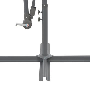 vidaXL Balkonsichtschutz Ampelschirm mit Alu-Mast 300 cm Schwarz