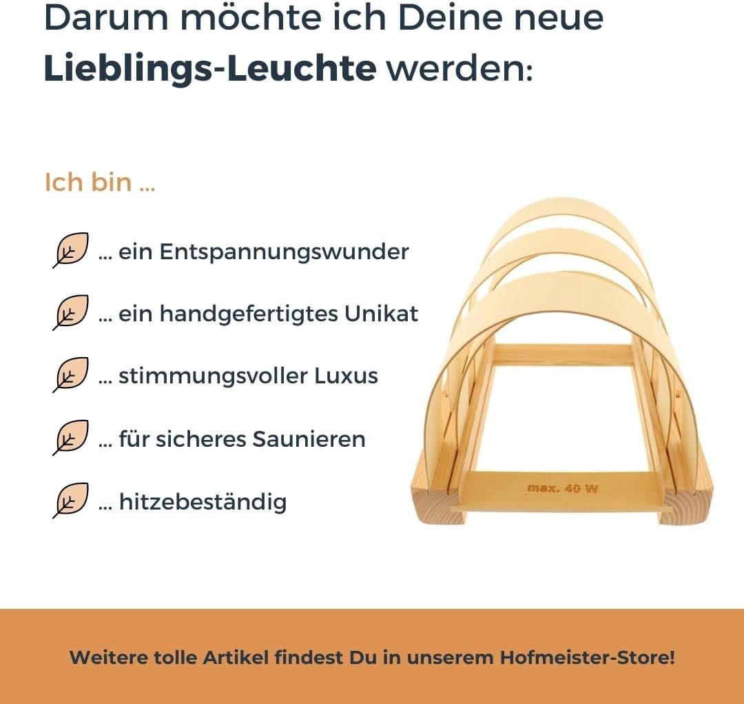 Hofmeister Lampenschirm Buchen und Eschenholz Saunalampe Blendschirm