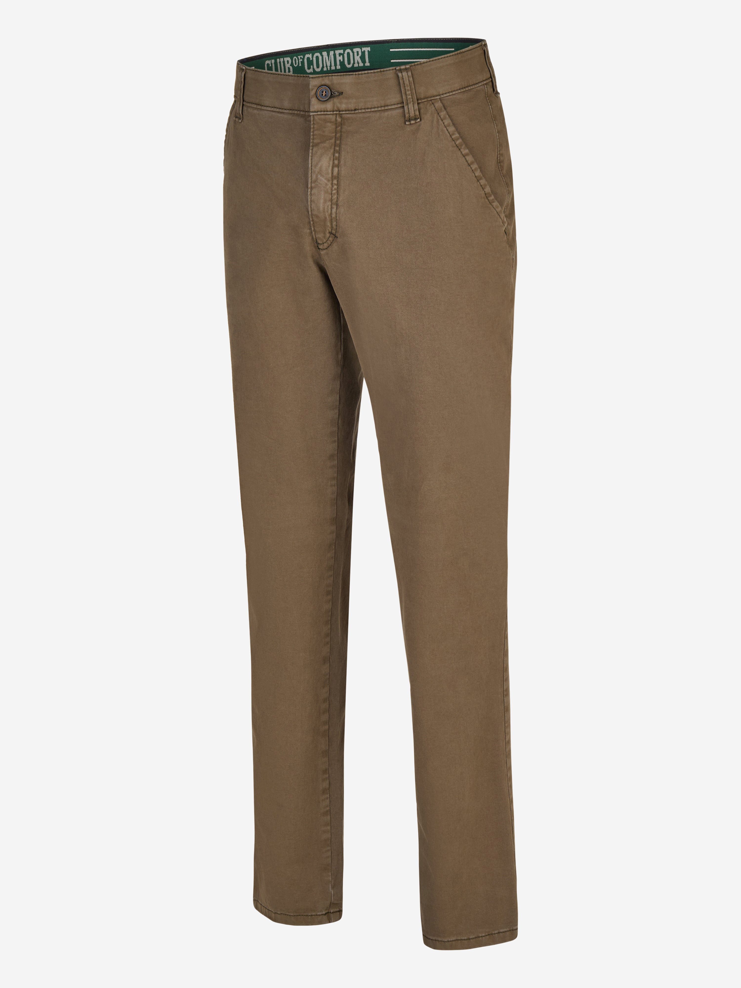 Club of Comfort Chinohose Chino/Flat Front Hose GARVEY 8070 - grün - Herrenhose - 26 ["True Colour steht für hohe Farbbrillanz und dauerhafte