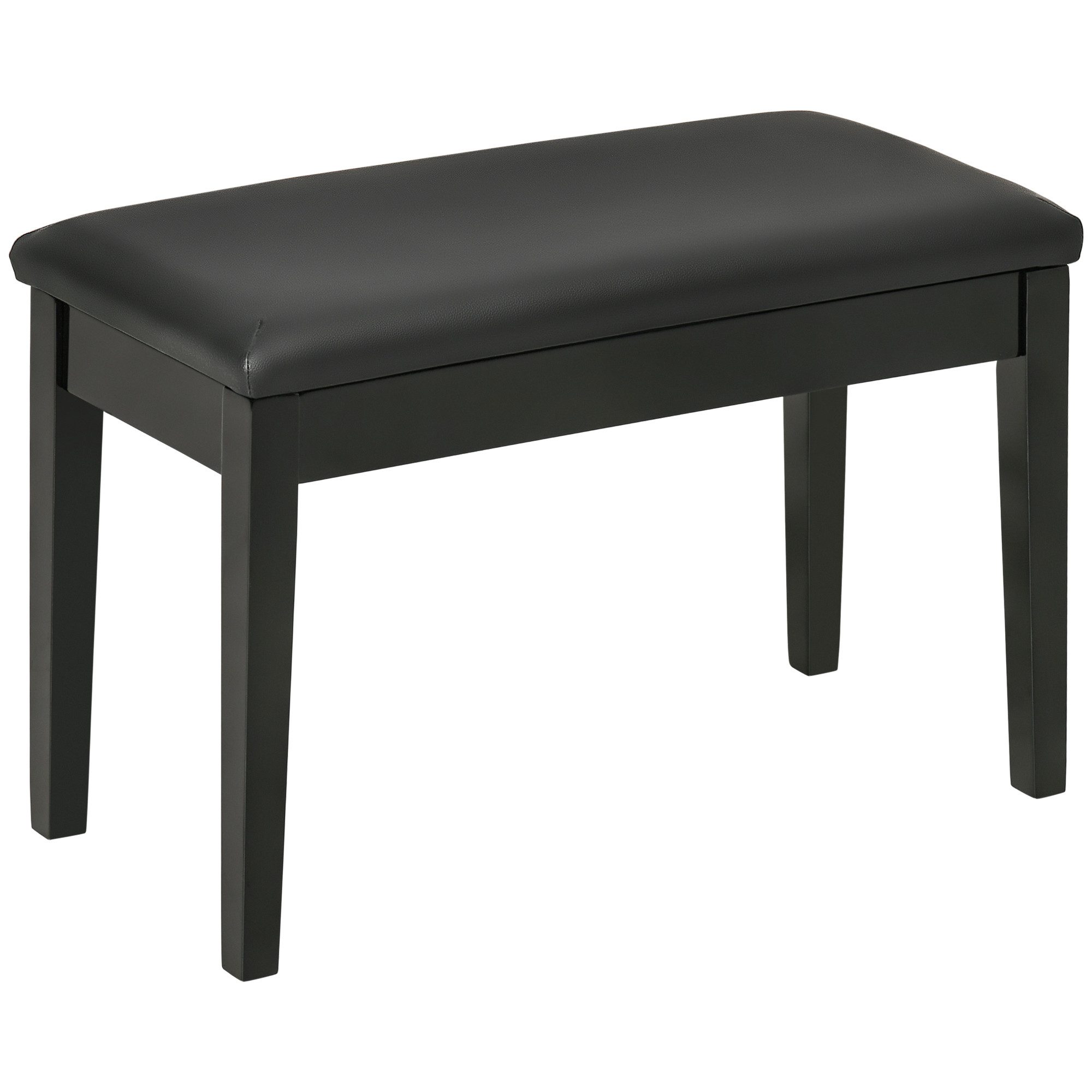 REDOM Polsterbank Klavierbank 75x35x49 cm, Schwarz, Lederkissen, höhenverstellbar (Packung, 1-St., Pianobank für Musiker, Noten & Zubehör, mit Stauraum), Stabile Sitzbank für Keyboard, Klavier & E-Piano