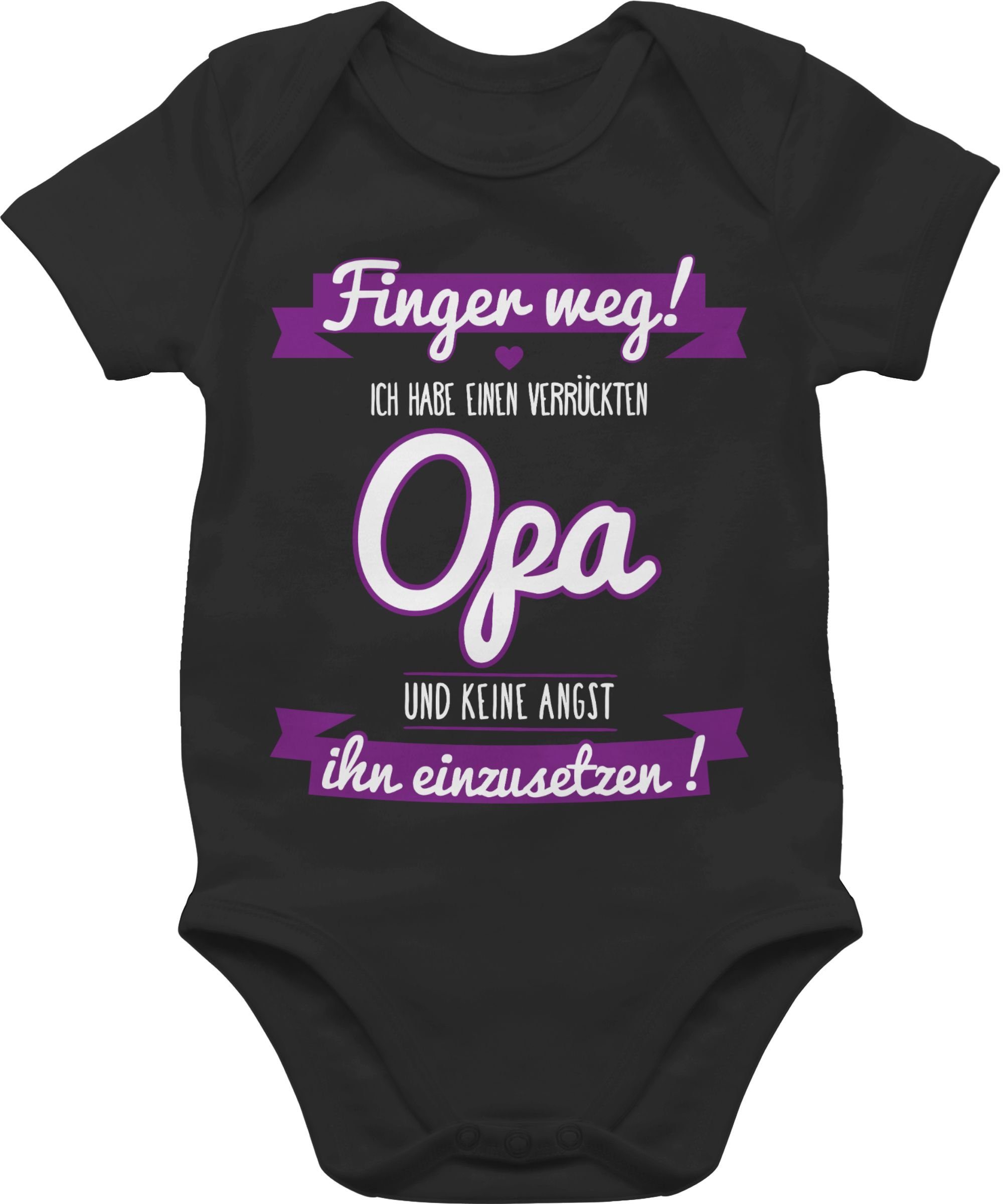 Shirtracer Shirtbody »Ich habe einen verrückten Opa lila Statement