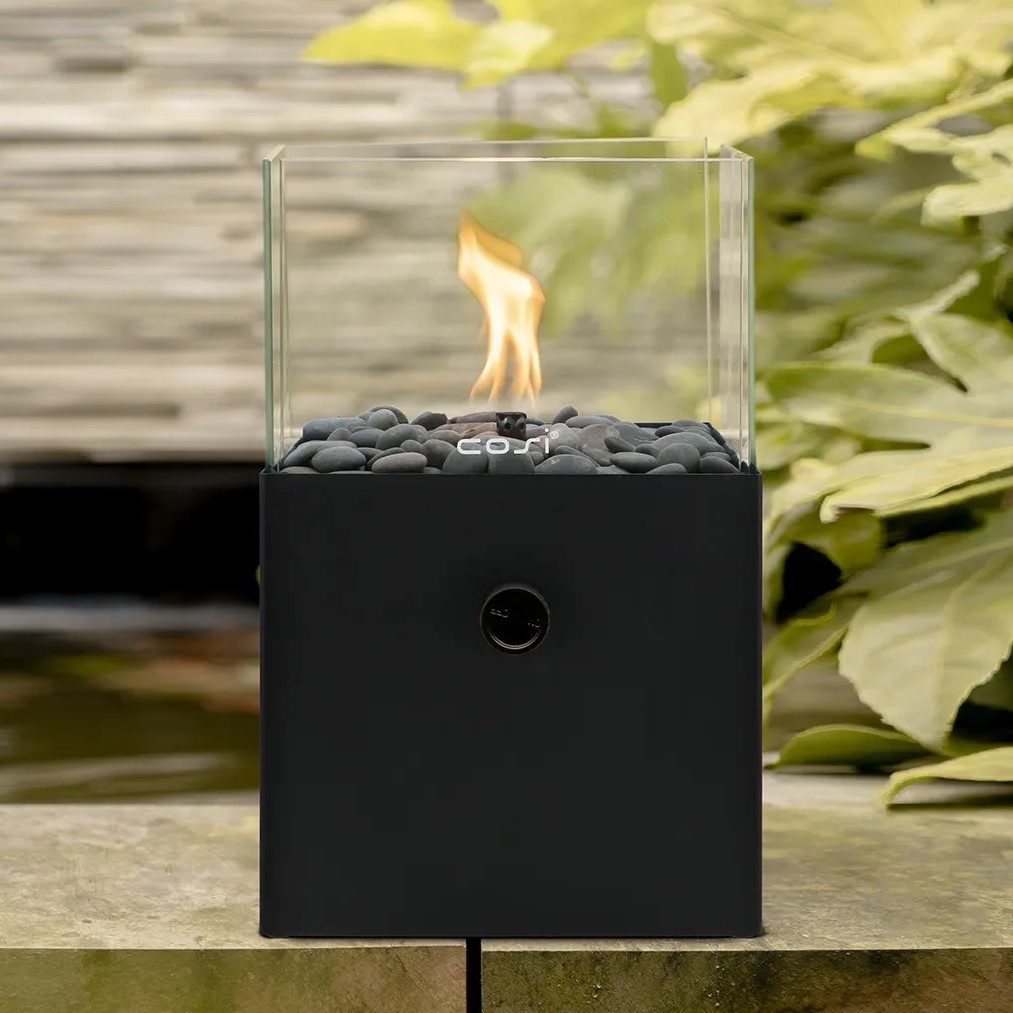 COSI Tischfeuer Cosifire Tischfeuer COSISCOOP Square black, Ø 20x32,5cm