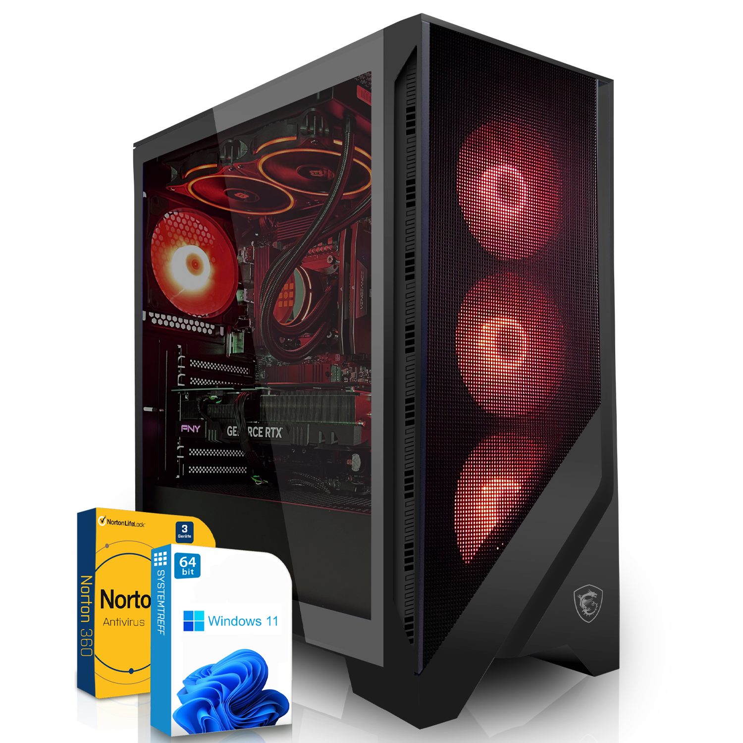 SYSTEMTREFF Gaming-PC (AMD Ryzen 9 7950X3D, GeForce RTX 4080, 32 GB RAM, 2000 GB SSD, Wasserkühlung, Windows 11, WLAN)