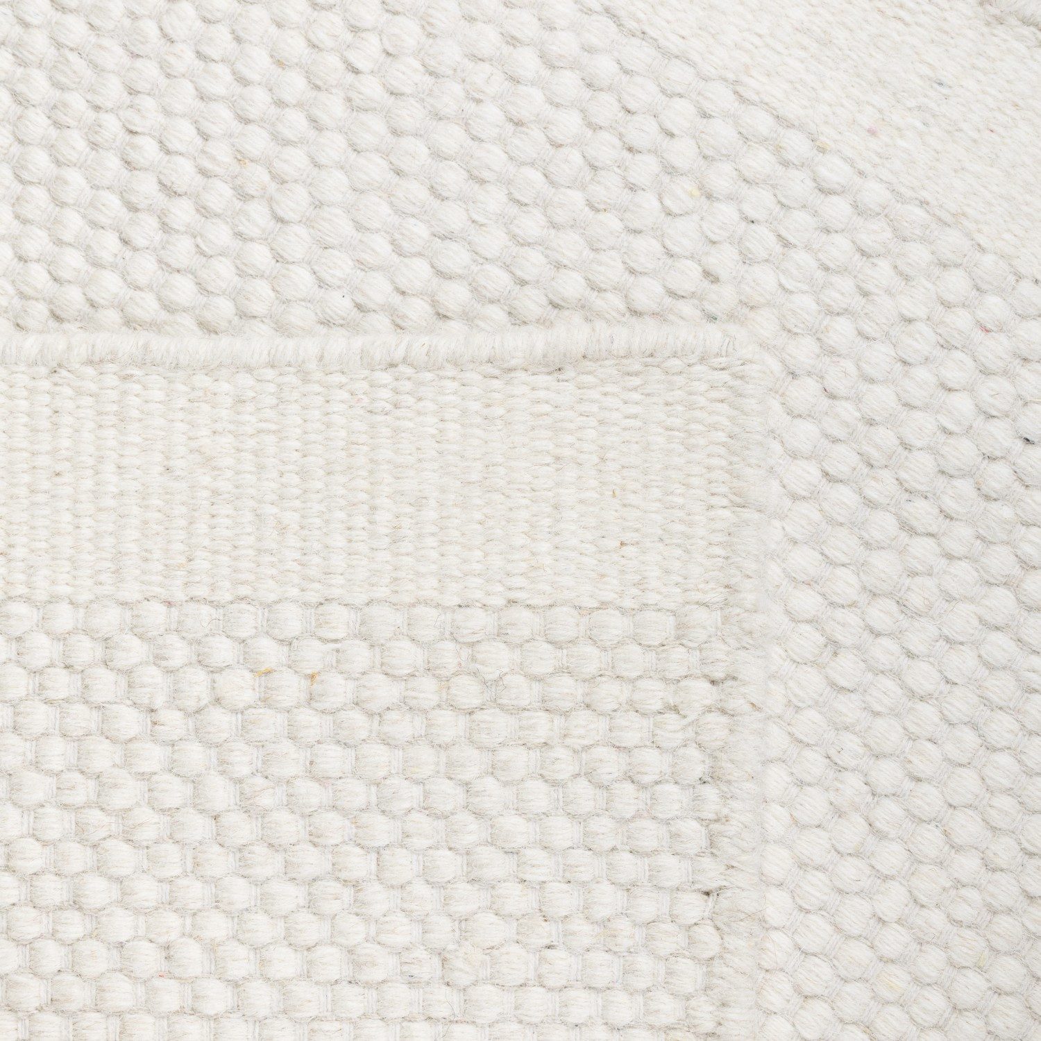 OTTO home Bettumrandung Woolscape 1, Höhe 10 mm, (Set, 3-tlg), Wendeteppich, handgewebte Qualität, Uni, reine Wolle, Wohnzimmer