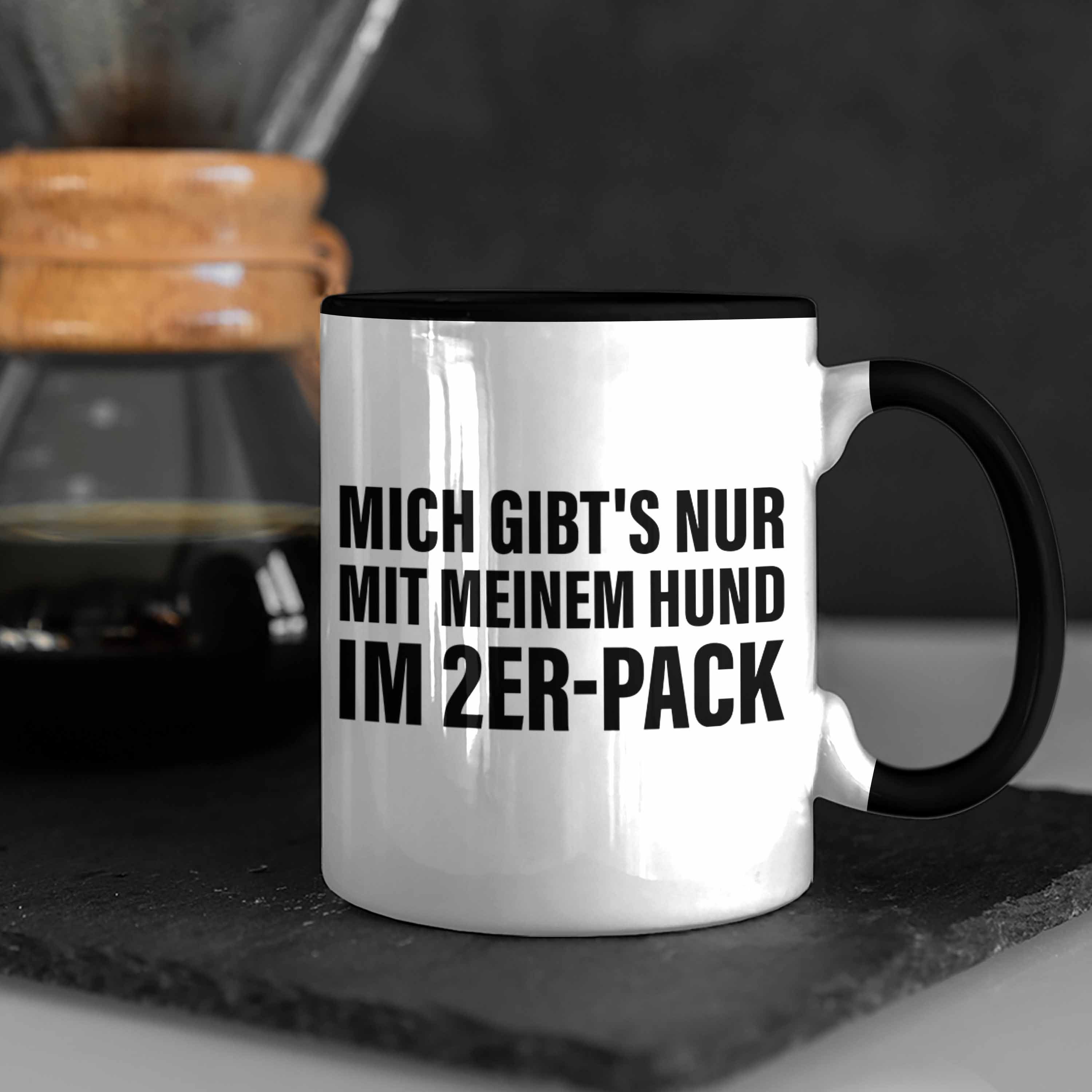 Trendation Tasse Trendation - Lustige Lustig Kaffeetasse Kollegin Sprüchen für Frauen Schwarz für Tasse mit Hundeliebhaber