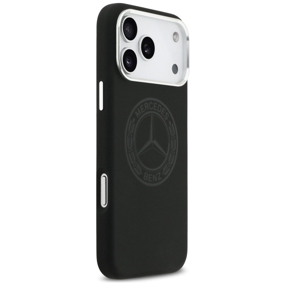 Mercedes Benz Handyhülle iPhone 17 Pro Max Silikon schwarz Vintage Logo MagSafe 6,9 Zoll, Kantenschutz – Bild 4 von 5