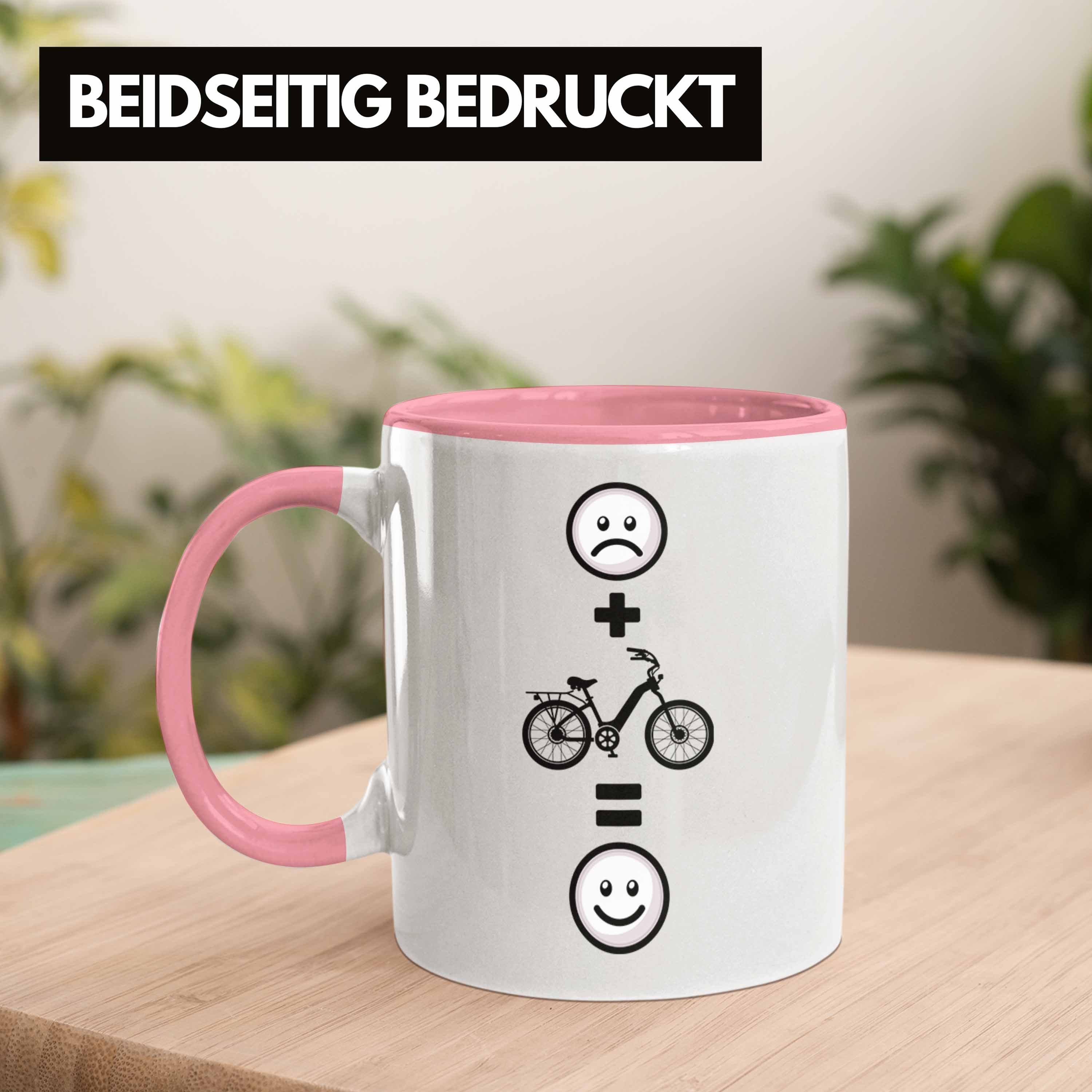 E-Bike Rosa Lustige Geschenkide Geschenk für Geburtstag E-bike fahrer Tasse Trendation Tasse