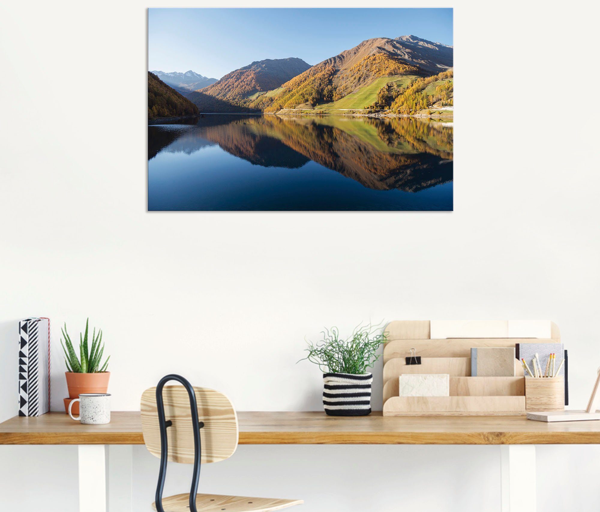 Leinwandbild, versch. Herbsttraum Südtirol, oder Wandbild Größen Alubild, (1 in Wandaufkleber in St), Artland Berge Poster Alpenbilder als &