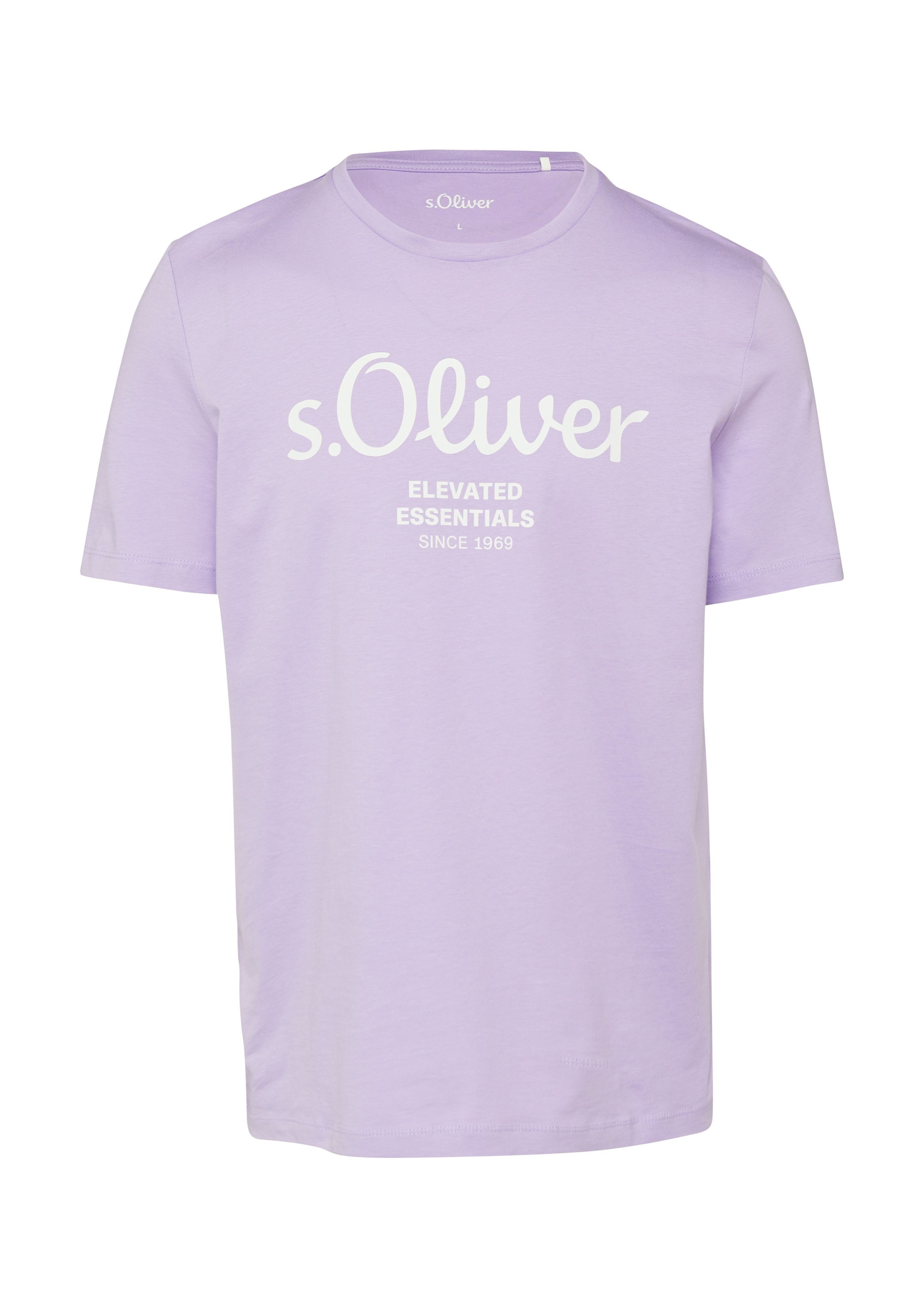 s.Oliver Kurzarmshirt T-Shirt mit Logo-Print Artwork günstig online kaufen