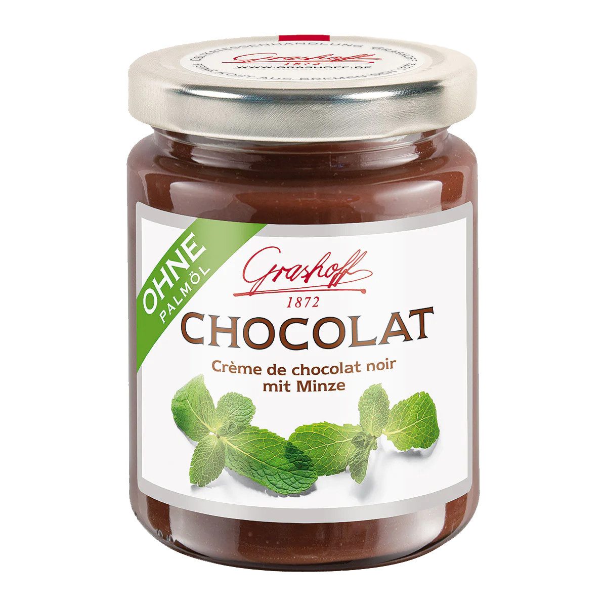 Grashoff Schokoaufstrich, Grashoff Dunkle Schokoladencreme mit aromatischer Minze 250g