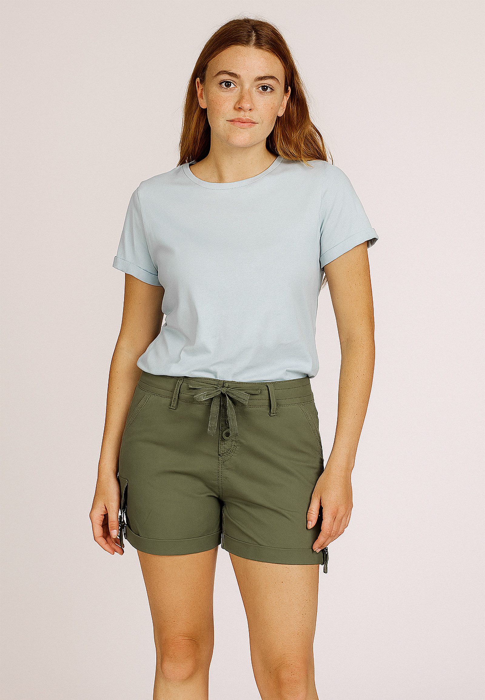 Fresh Made Bermudas Cargo Optik mit Kordelzug, Stretch Twill Material Chino günstig online kaufen