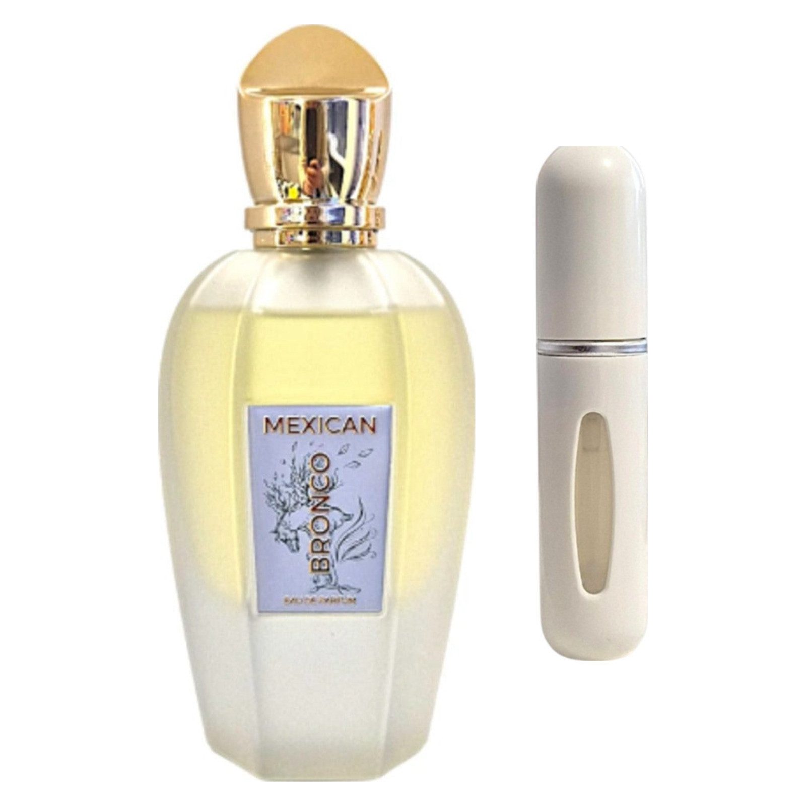 Volaré Perfumes Duft-Set Mexican Bronco EDP – Würzig Orientalisch + Parfümzerstäuber (leer)