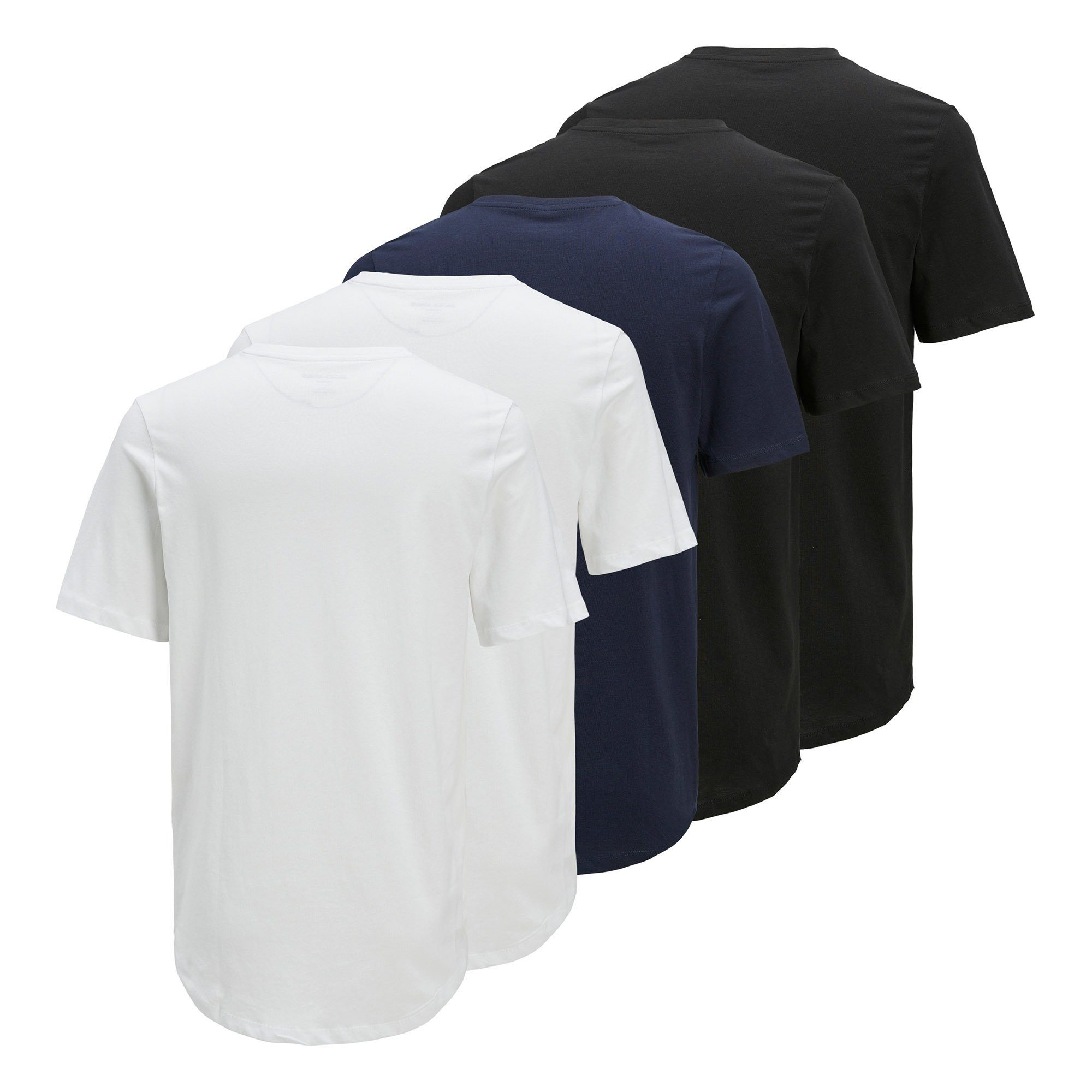 Jack & Jones T-Shirt Herren T-Shirt 5er Pack Baumwolle (Packung, 5er Pack) günstig online kaufen