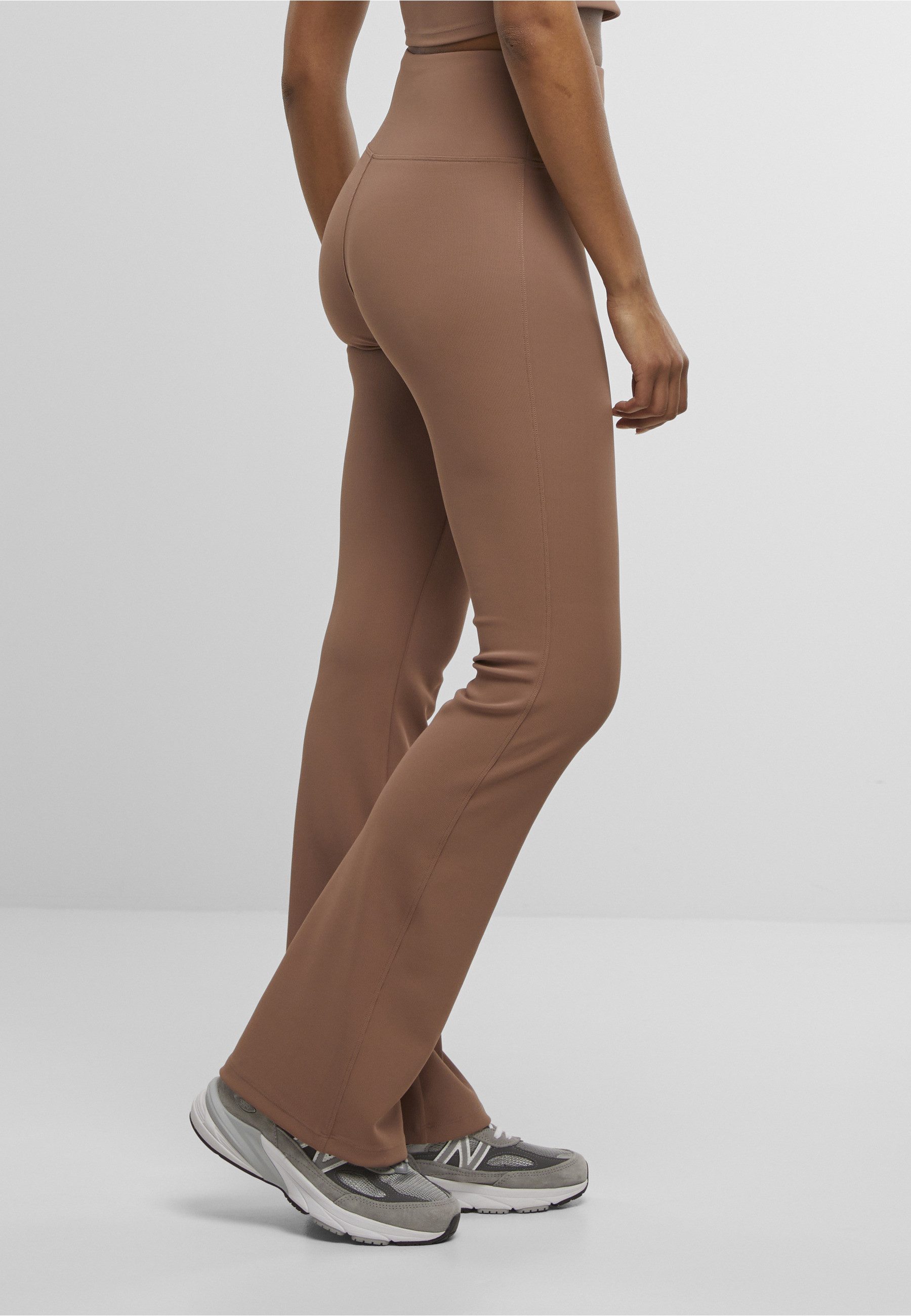 URBAN CLASSICS Leggings Urban Classics Ladies Flared Leggings Rib (1-tlg)