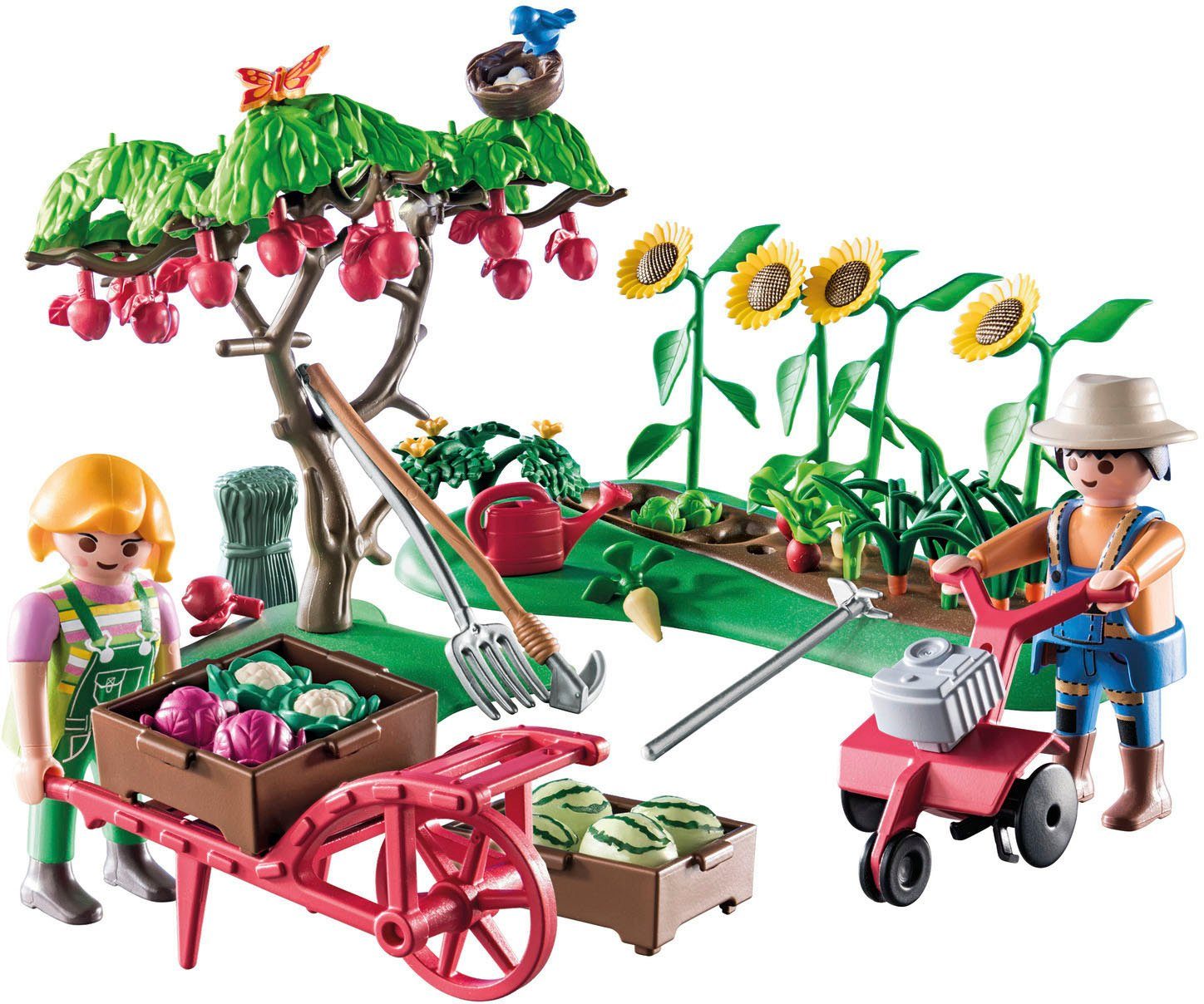 Playmobil® Starter Pack, Bauernhof Gemüsegarten (71380), Country Konstruktions-Spielset, (91 St), teilweise aus recyceltem Material