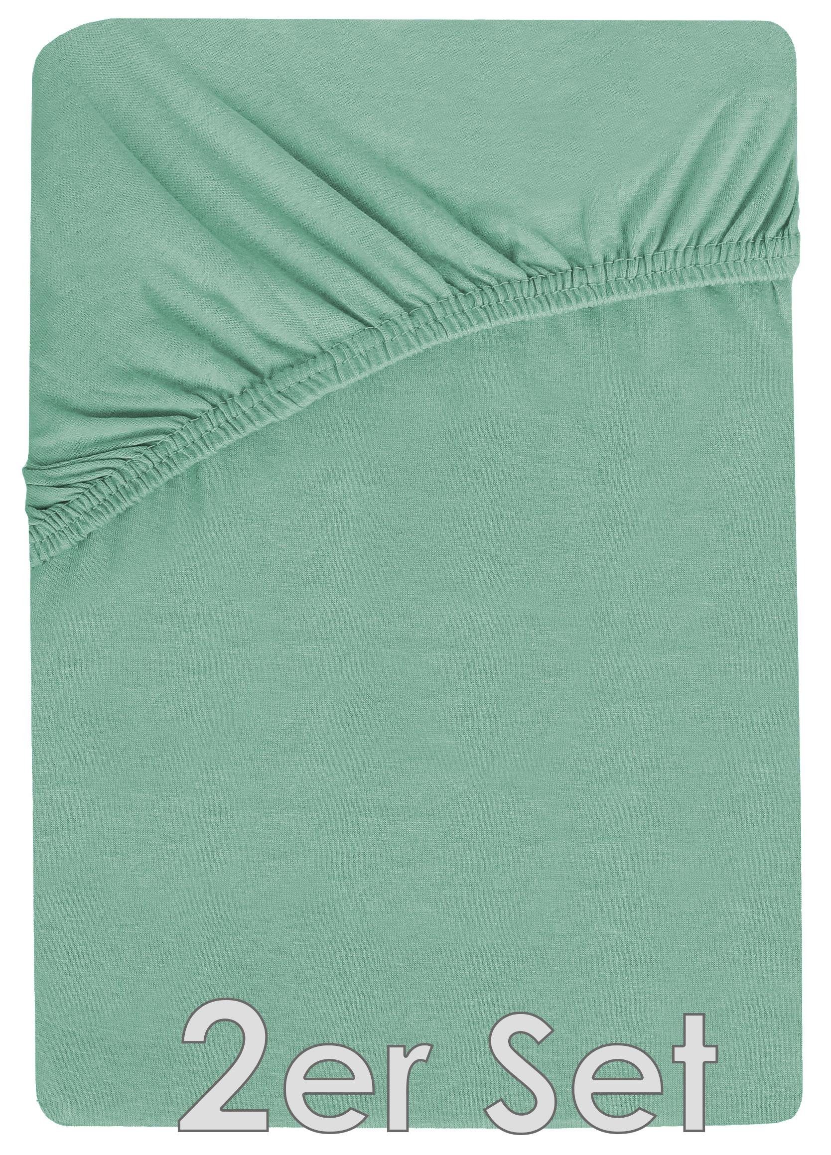 NatureMark Spannbettlaken Jersey Spannbetttuch, 100% Baumwolle, Gummizug: r günstig online kaufen